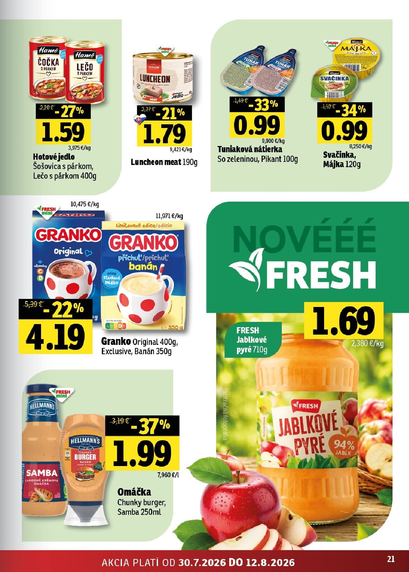 fresh - Nový Fresh - Východné Slovensko leták od štvrtka, 30.07.2026 do stredy, 12.08.2026 - page: 21