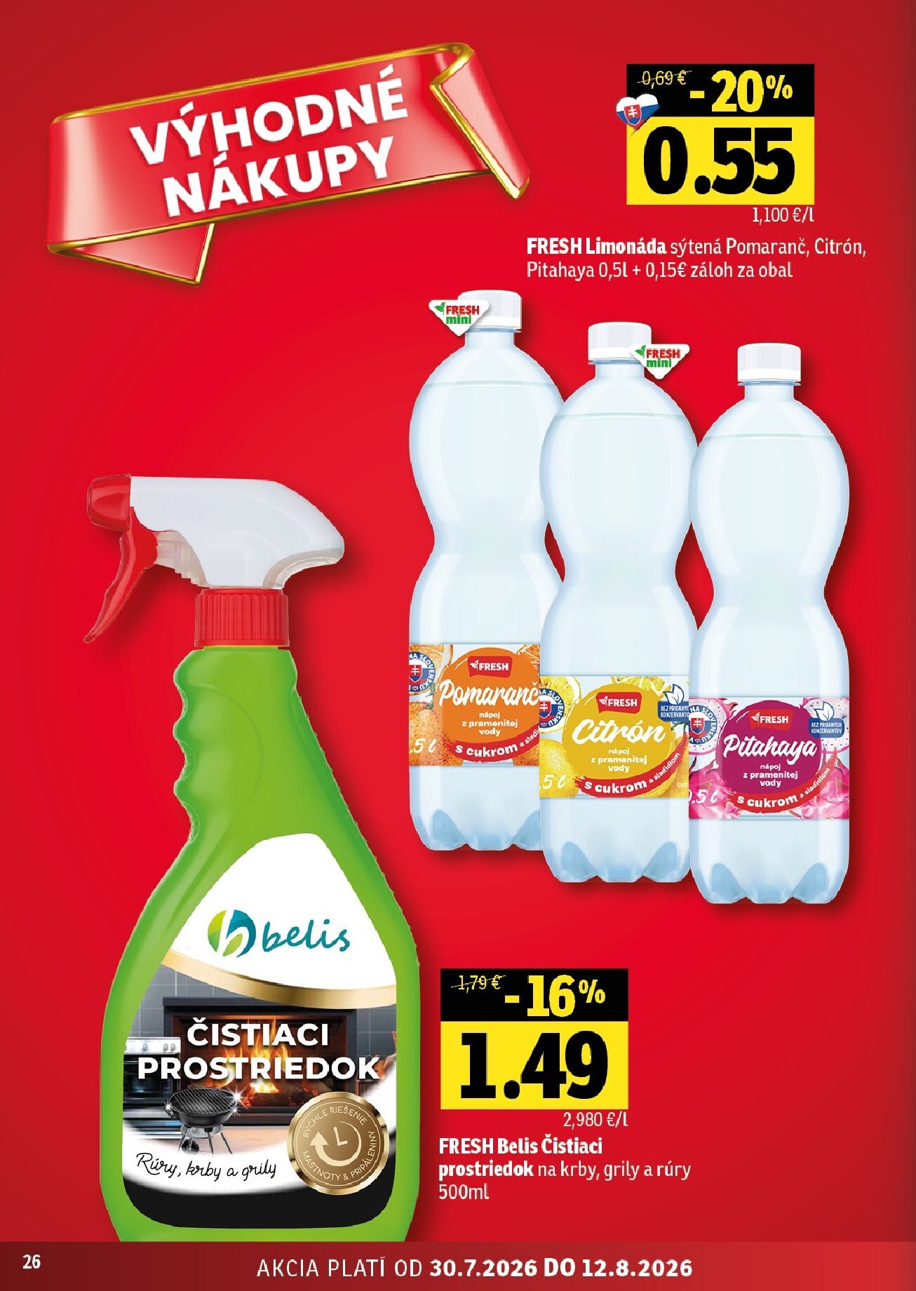 fresh - Nový Fresh - Východné Slovensko leták od štvrtka, 30.07.2026 do stredy, 12.08.2026 - page: 26