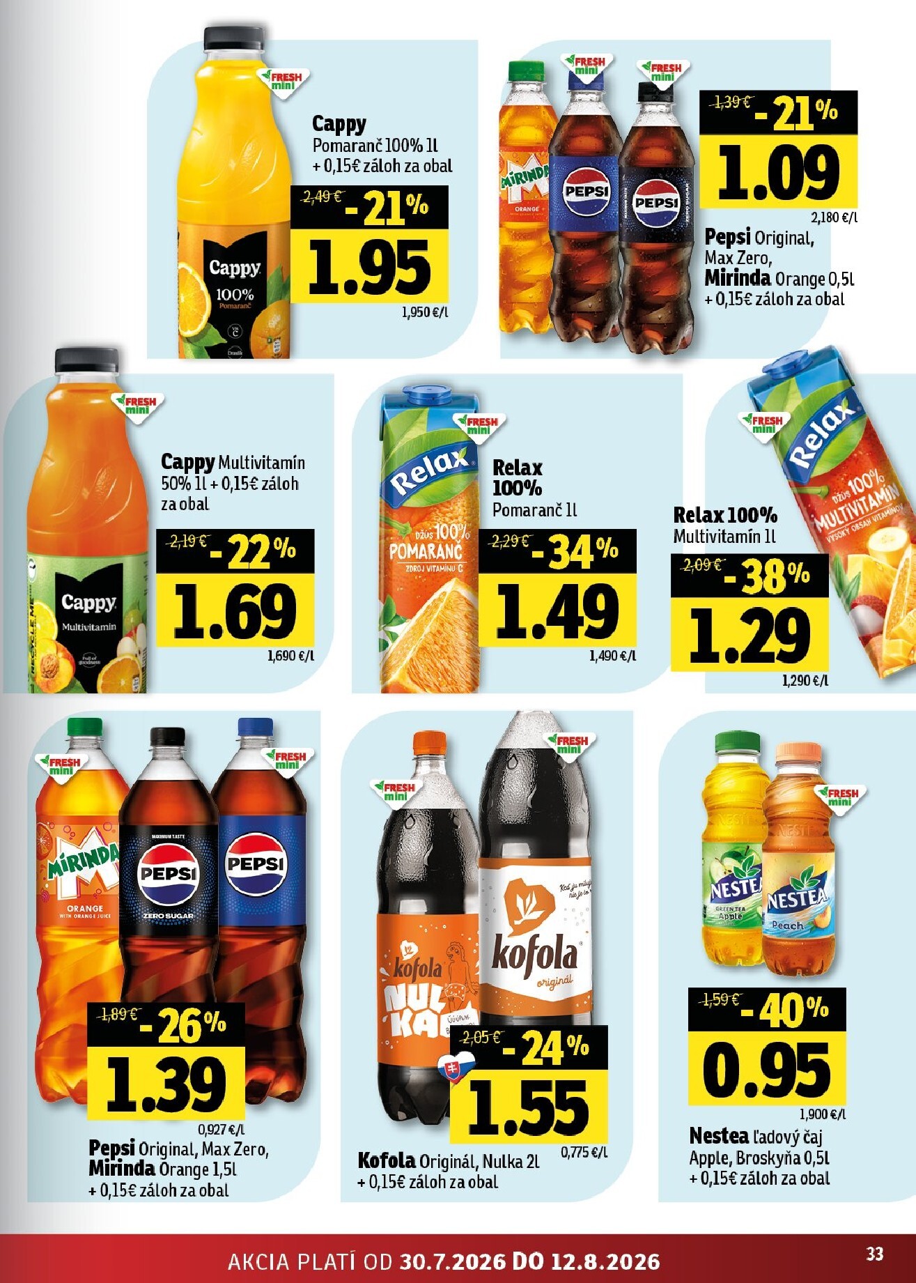 fresh - Nový Fresh - Východné Slovensko leták od štvrtka, 30.07.2026 do stredy, 12.08.2026 - page: 33