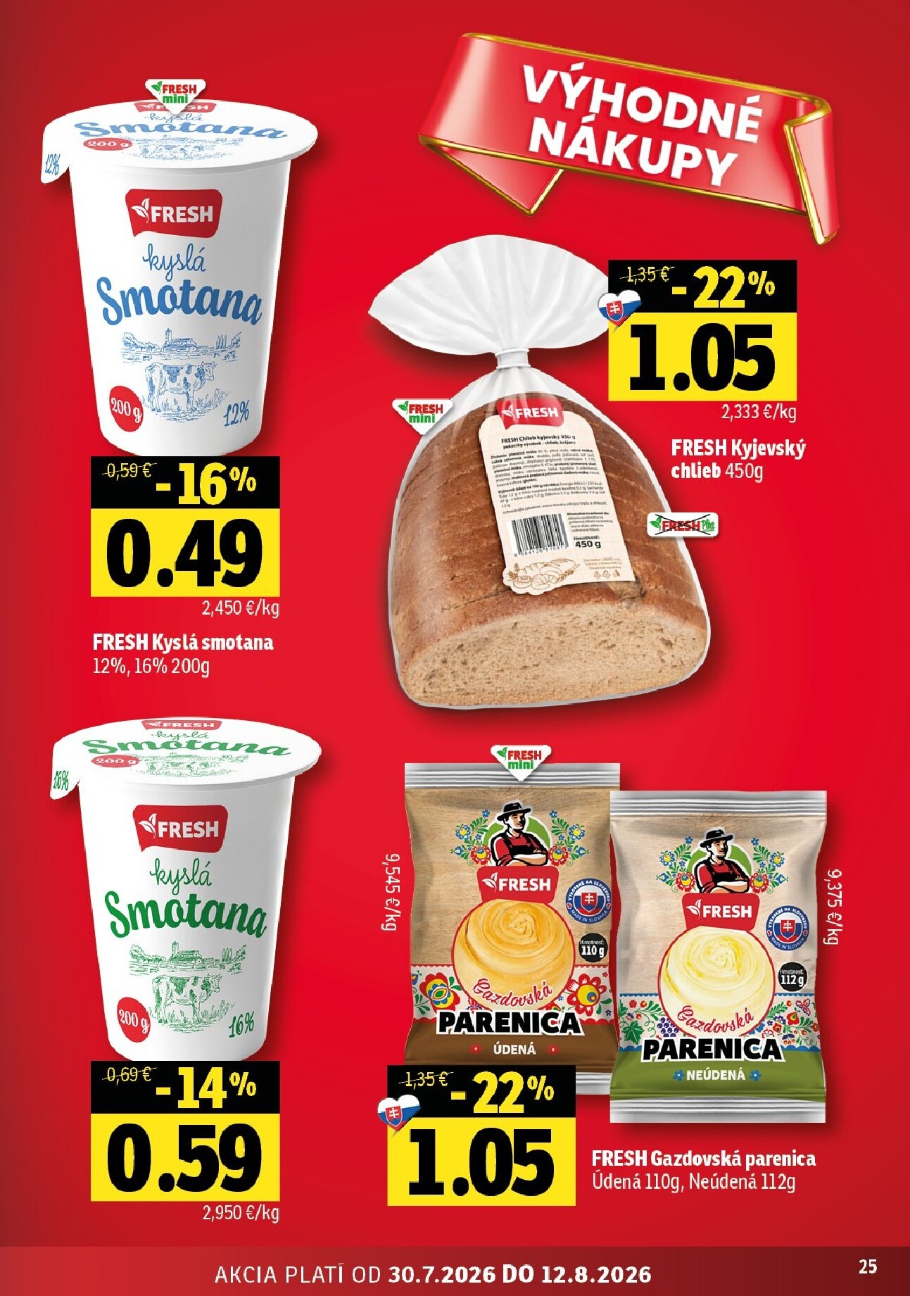 fresh - Nový Fresh - Východné Slovensko leták od štvrtka, 30.07.2026 do stredy, 12.08.2026 - page: 25