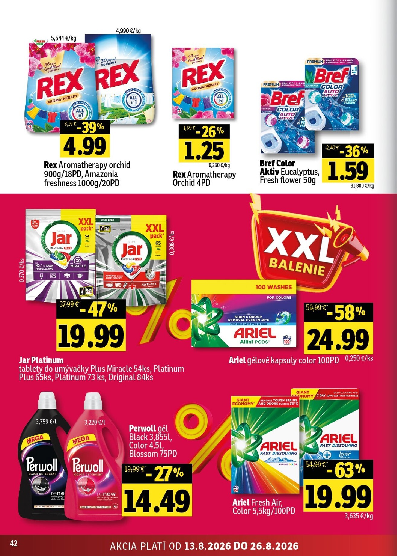 fresh - Nový Fresh - Stredné a západné Slovensko leták od štvrtka, 13.08.2026 do stredy, 26.08.2026 - page: 42