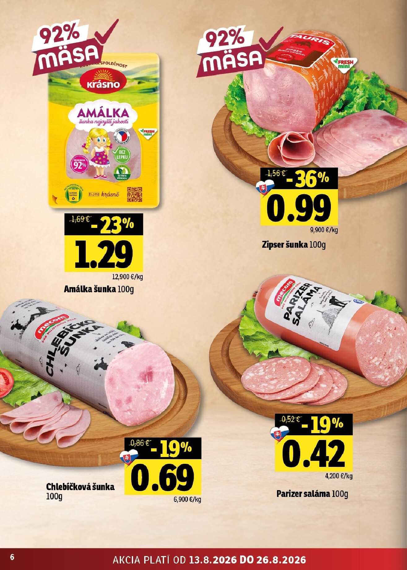 fresh - Nový Fresh - Stredné a západné Slovensko leták od štvrtka, 13.08.2026 do stredy, 26.08.2026 - page: 6