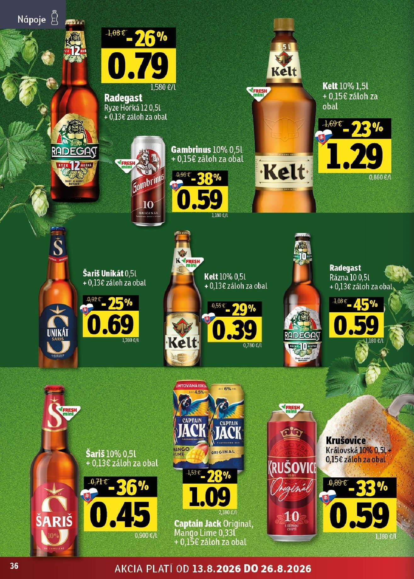 fresh - Nový Fresh - Východné Slovensko leták od štvrtka, 13.08.2026 do stredy, 26.08.2026 - page: 36