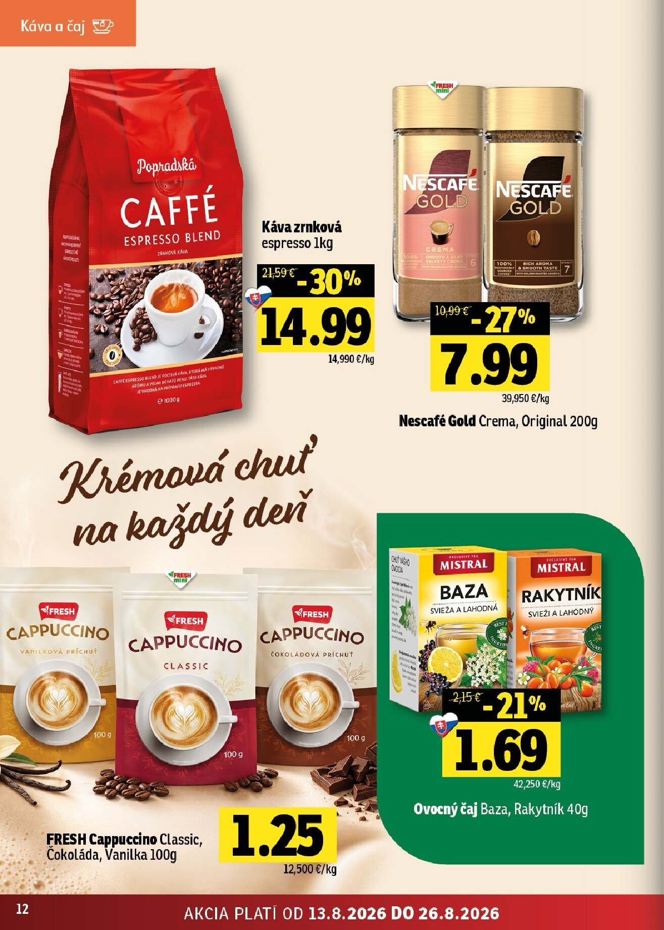 fresh - Nový Fresh - Východné Slovensko leták od štvrtka, 13.08.2026 do stredy, 26.08.2026 - page: 12