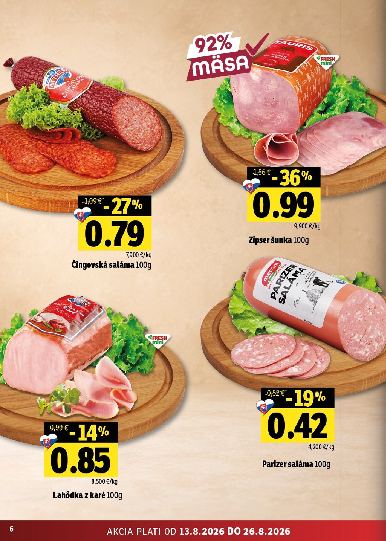fresh - Nový Fresh - Východné Slovensko leták od štvrtka, 13.08.2026 do stredy, 26.08.2026 - page: 6