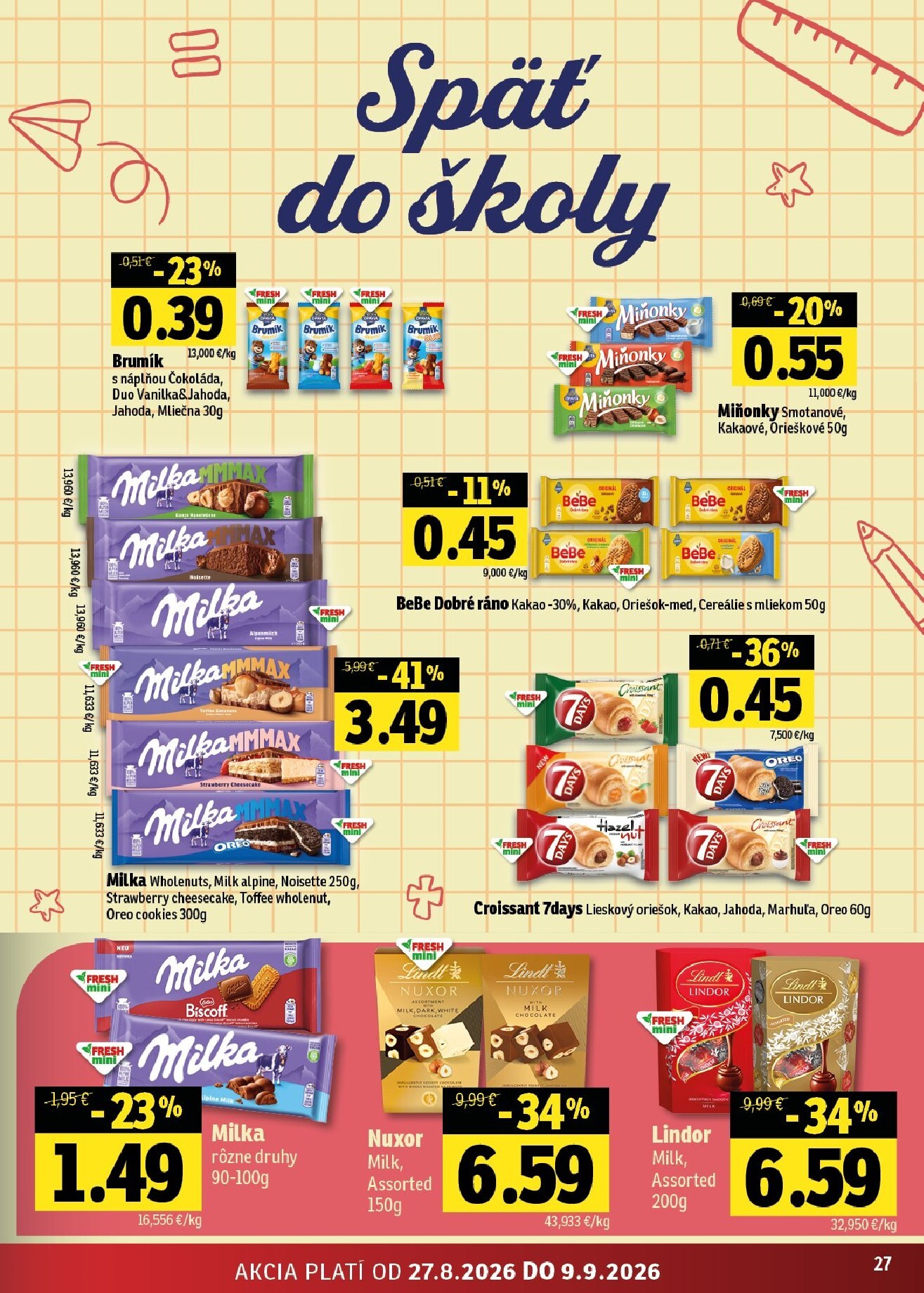 fresh - Aktuálny Fresh - Východné Slovensko leták od štvrtka, 27.08.2026 do stredy, 09.09.2026 - page: 27