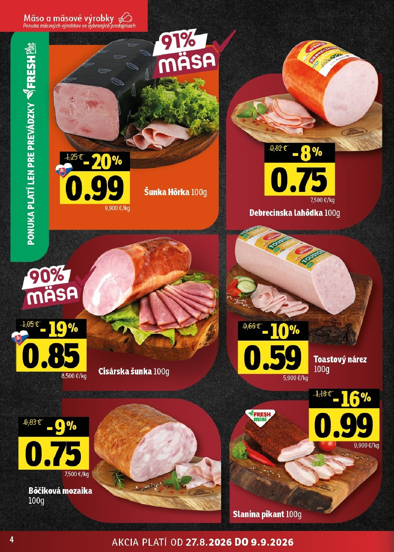 fresh - Aktuálny Fresh - Východné Slovensko leták od štvrtka, 27.08.2026 do stredy, 09.09.2026 - page: 4