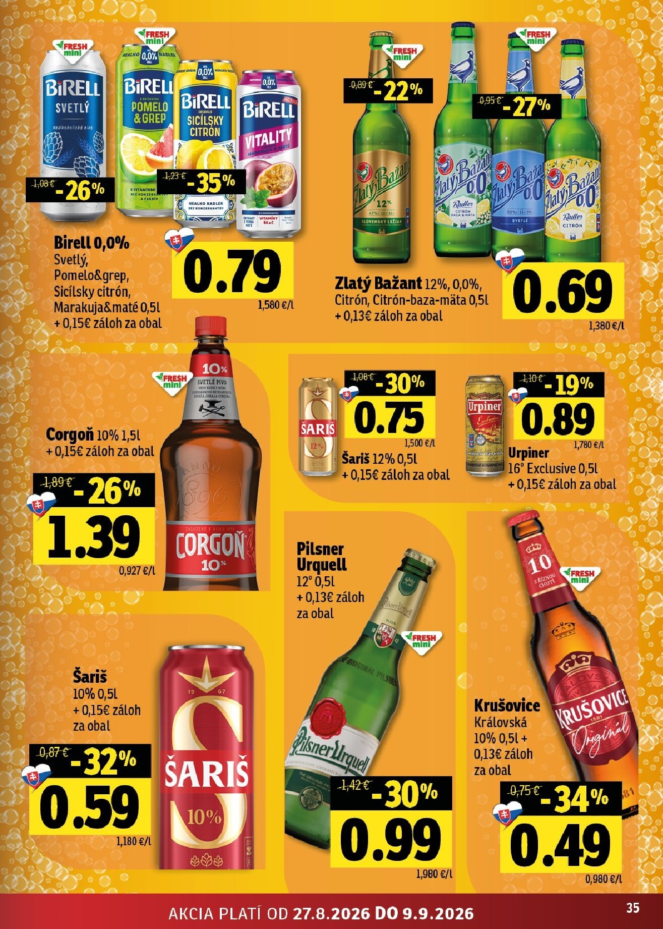 fresh - Aktuálny Fresh - Východné Slovensko leták od štvrtka, 27.08.2026 do stredy, 09.09.2026 - page: 35