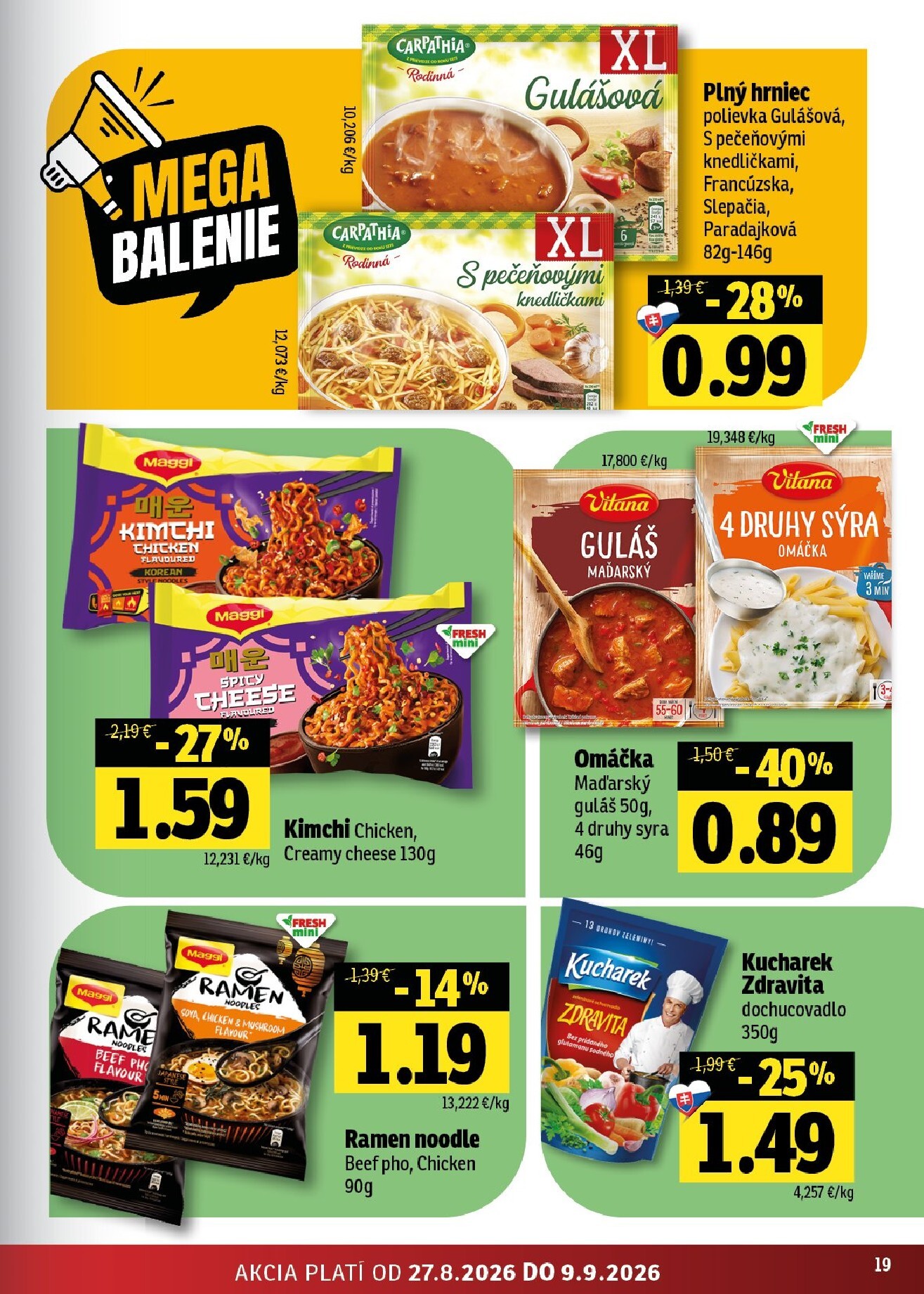 fresh - Aktuálny Fresh - Východné Slovensko leták od štvrtka, 27.08.2026 do stredy, 09.09.2026 - page: 19