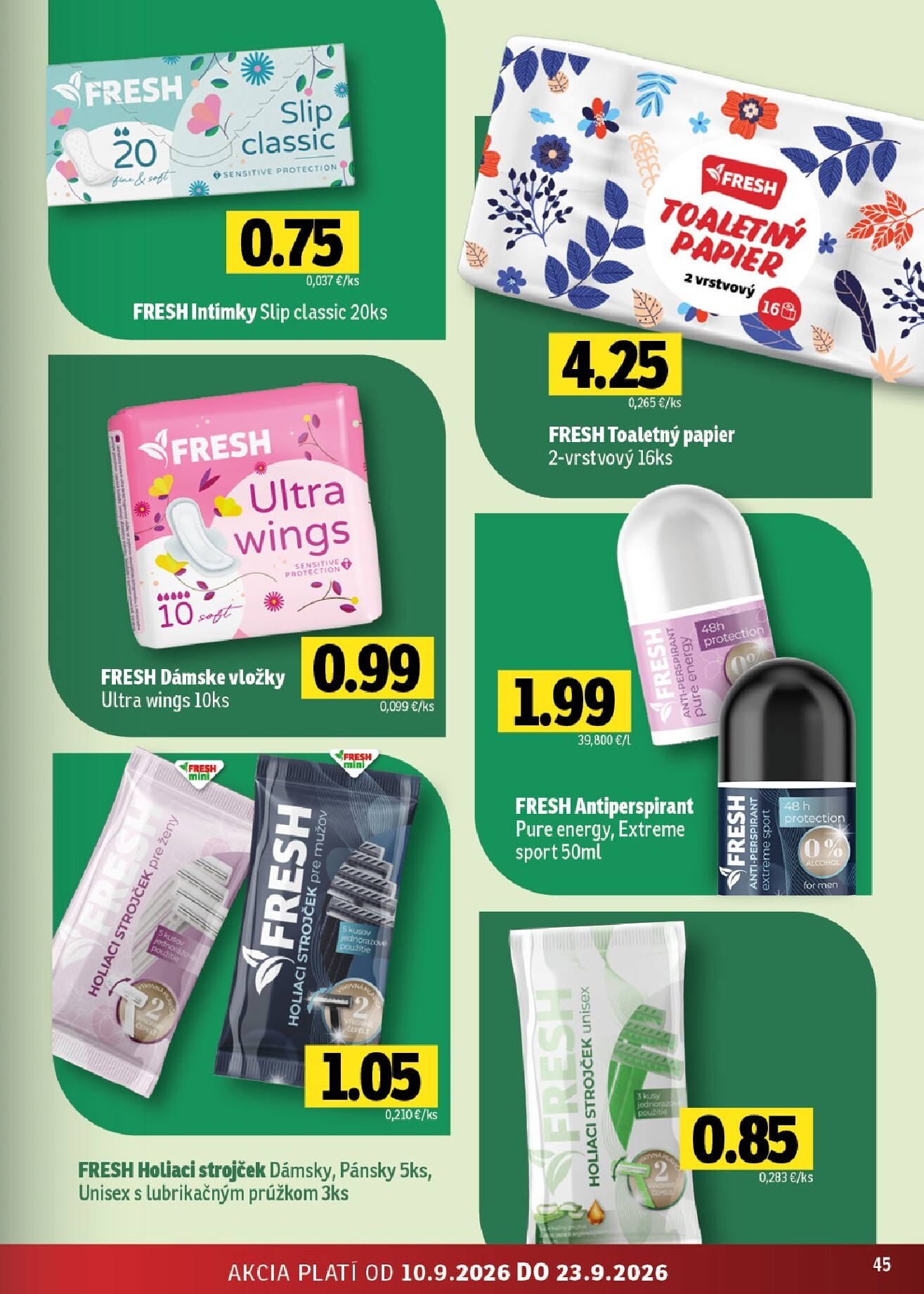 fresh - Nový Fresh - Východné Slovensko leták od štvrtka, 10.09.2026 do stredy, 23.09.2026 - page: 45