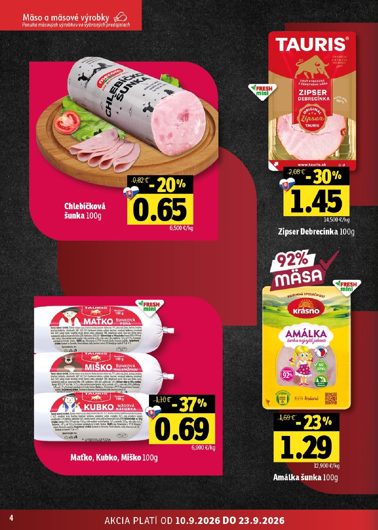 fresh - Nový Fresh - Východné Slovensko leták od štvrtka, 10.09.2026 do stredy, 23.09.2026 - page: 4