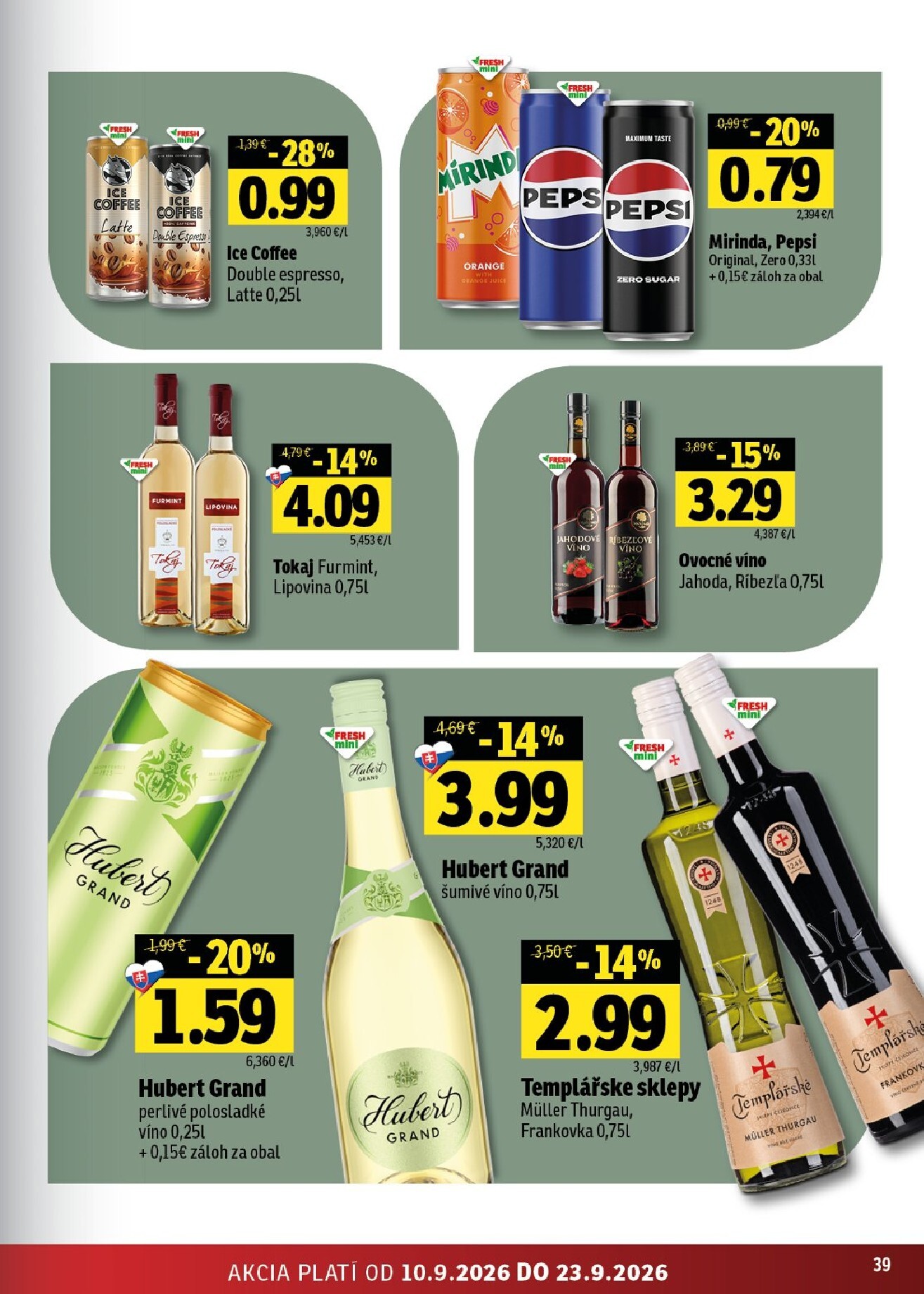 fresh - Nový Fresh - Východné Slovensko leták od štvrtka, 10.09.2026 do stredy, 23.09.2026 - page: 39