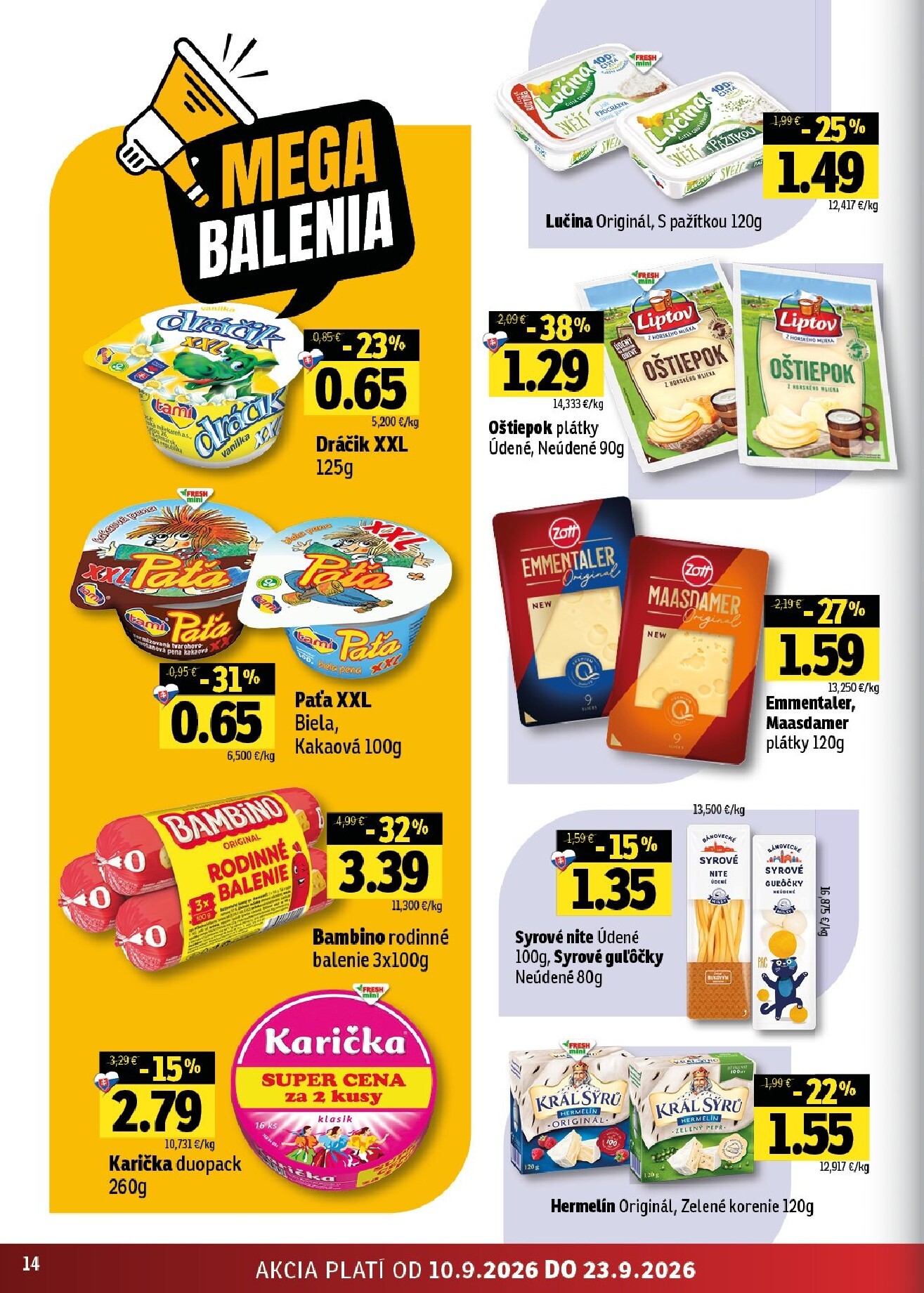 fresh - Aktuálny Fresh - Stredné a západné Slovensko leták od štvrtka, 10.09.2026 do stredy, 23.09.2026 - page: 14