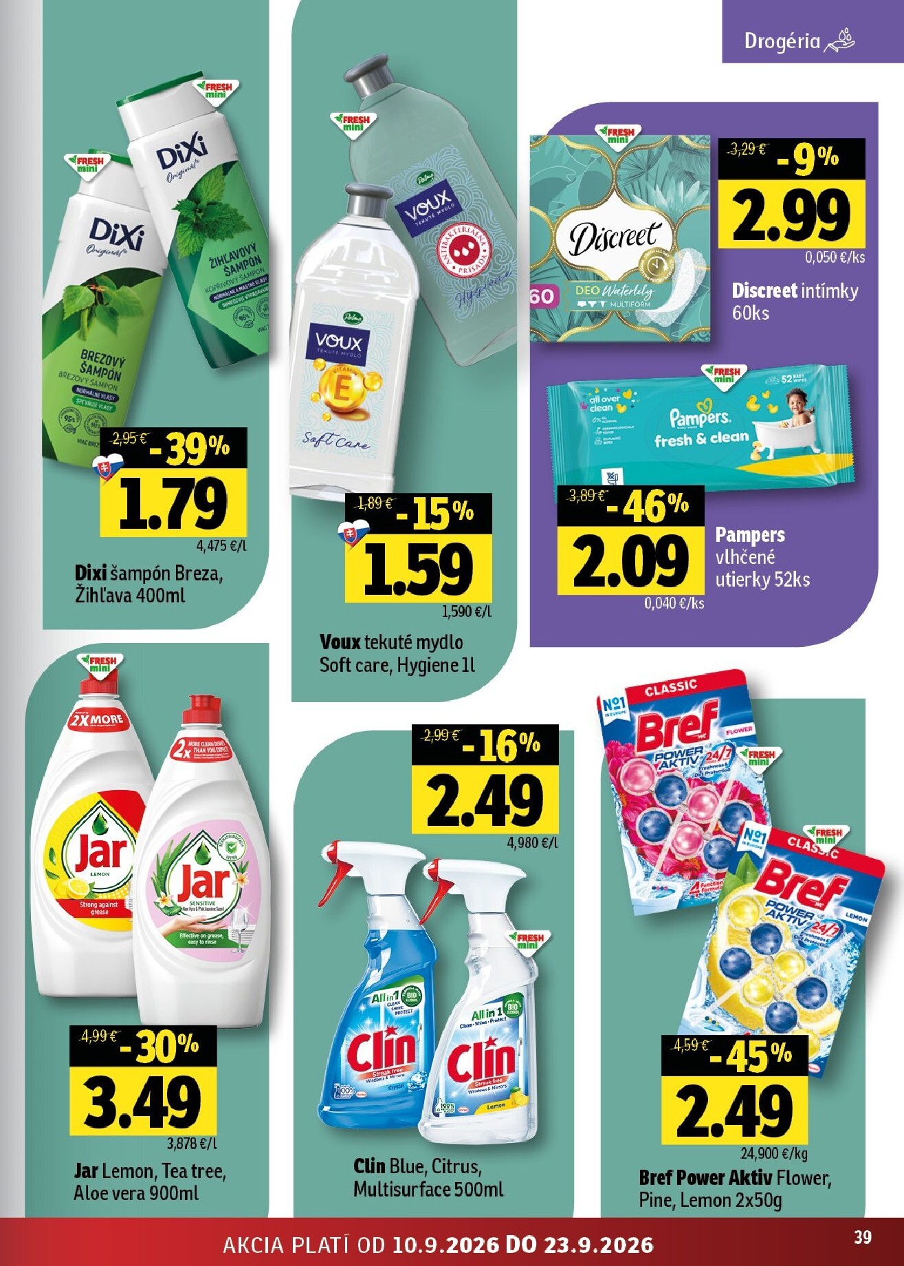 fresh - Aktuálny Fresh - Stredné a západné Slovensko leták od štvrtka, 10.09.2026 do stredy, 23.09.2026 - page: 39