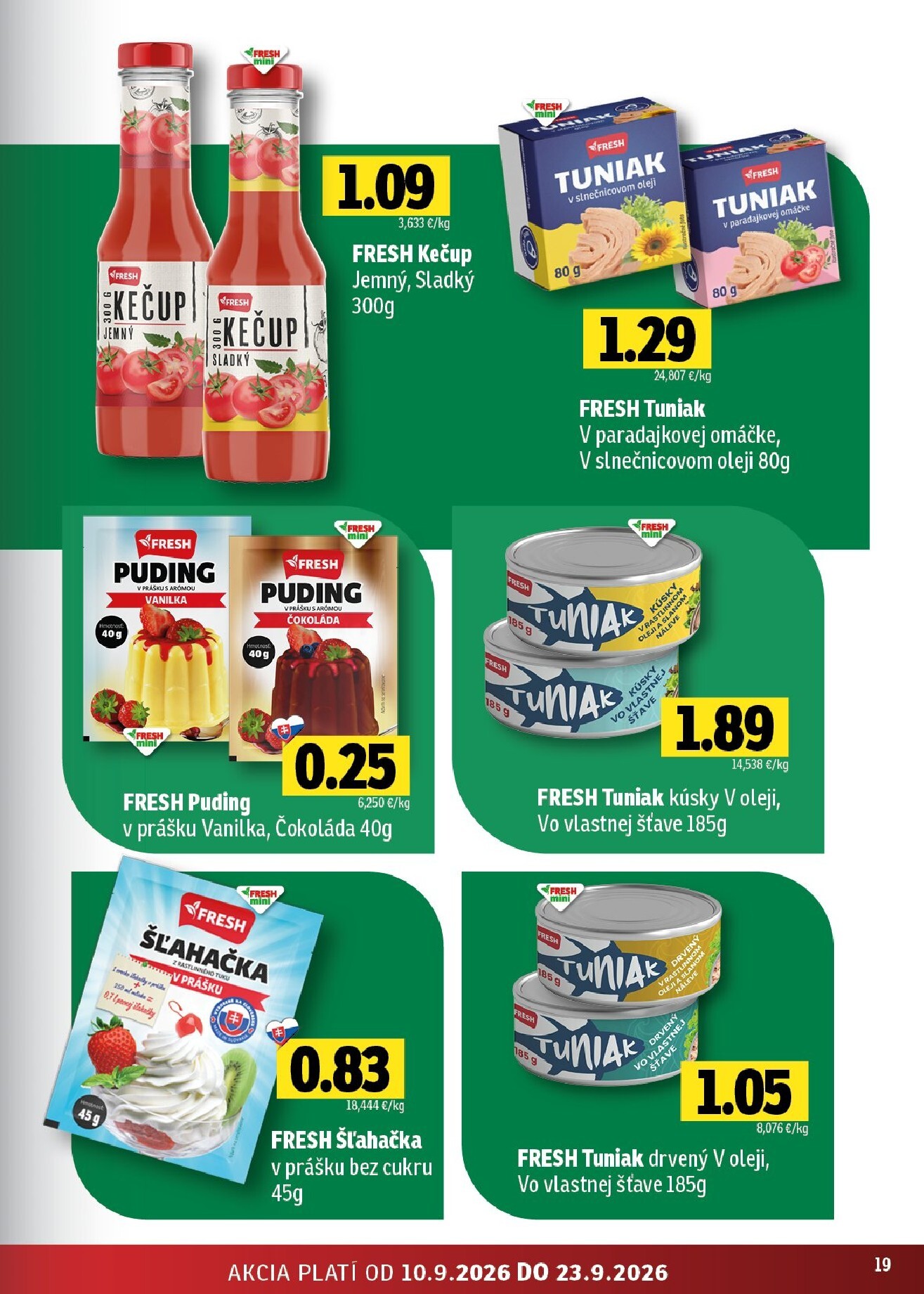 fresh - Aktuálny Fresh - Stredné a západné Slovensko leták od štvrtka, 10.09.2026 do stredy, 23.09.2026 - page: 19