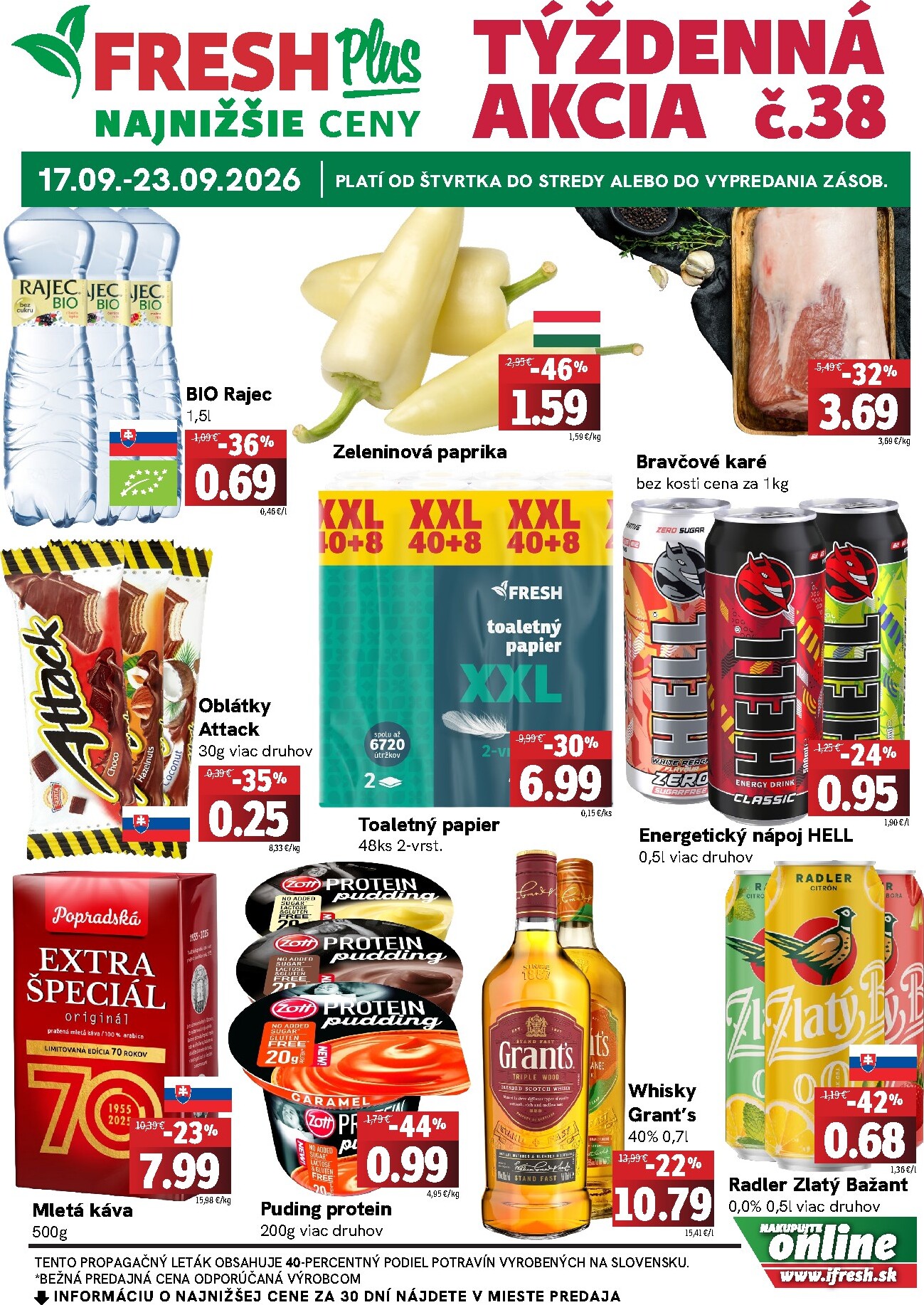 fresh - Nový Fresh - Plus leták od štvrtka, 17.09.2026 do stredy, 23.09.2026 - page: 1