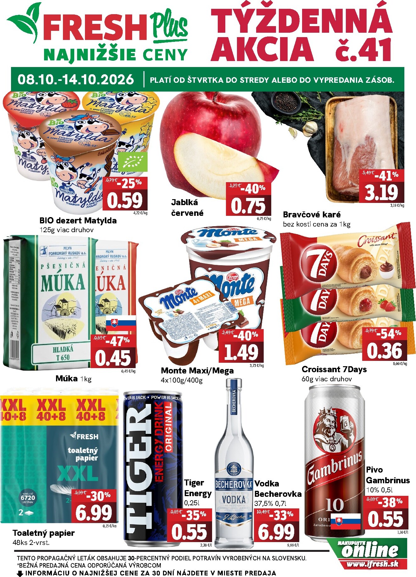 fresh - Nový Fresh - Plus leták od štvrtka, 08.10.2026 do stredy, 14.10.2026