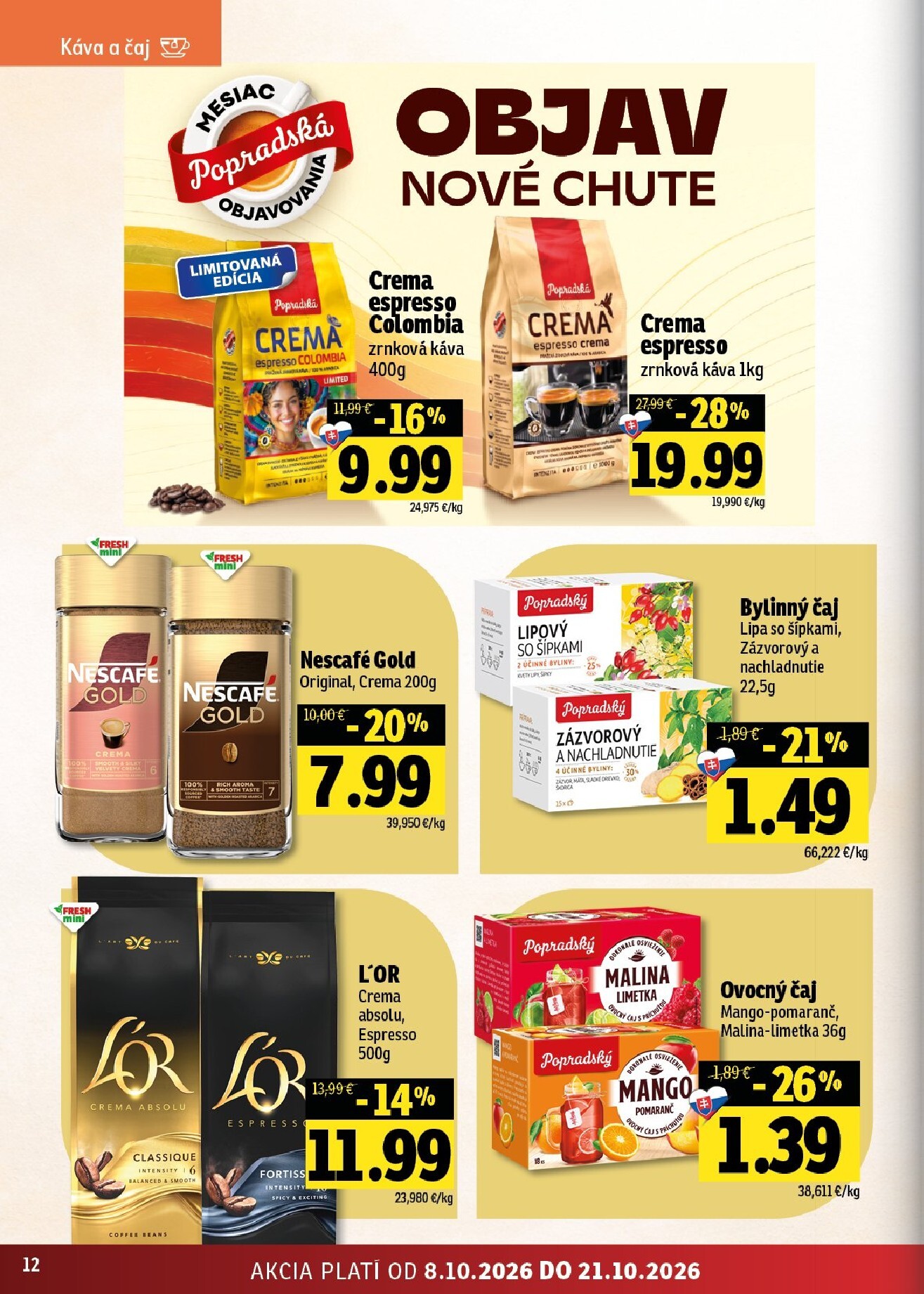 fresh - Nový Fresh - Východné Slovensko leták od štvrtka, 08.10.2026 do stredy, 21.10.2026 - page: 12