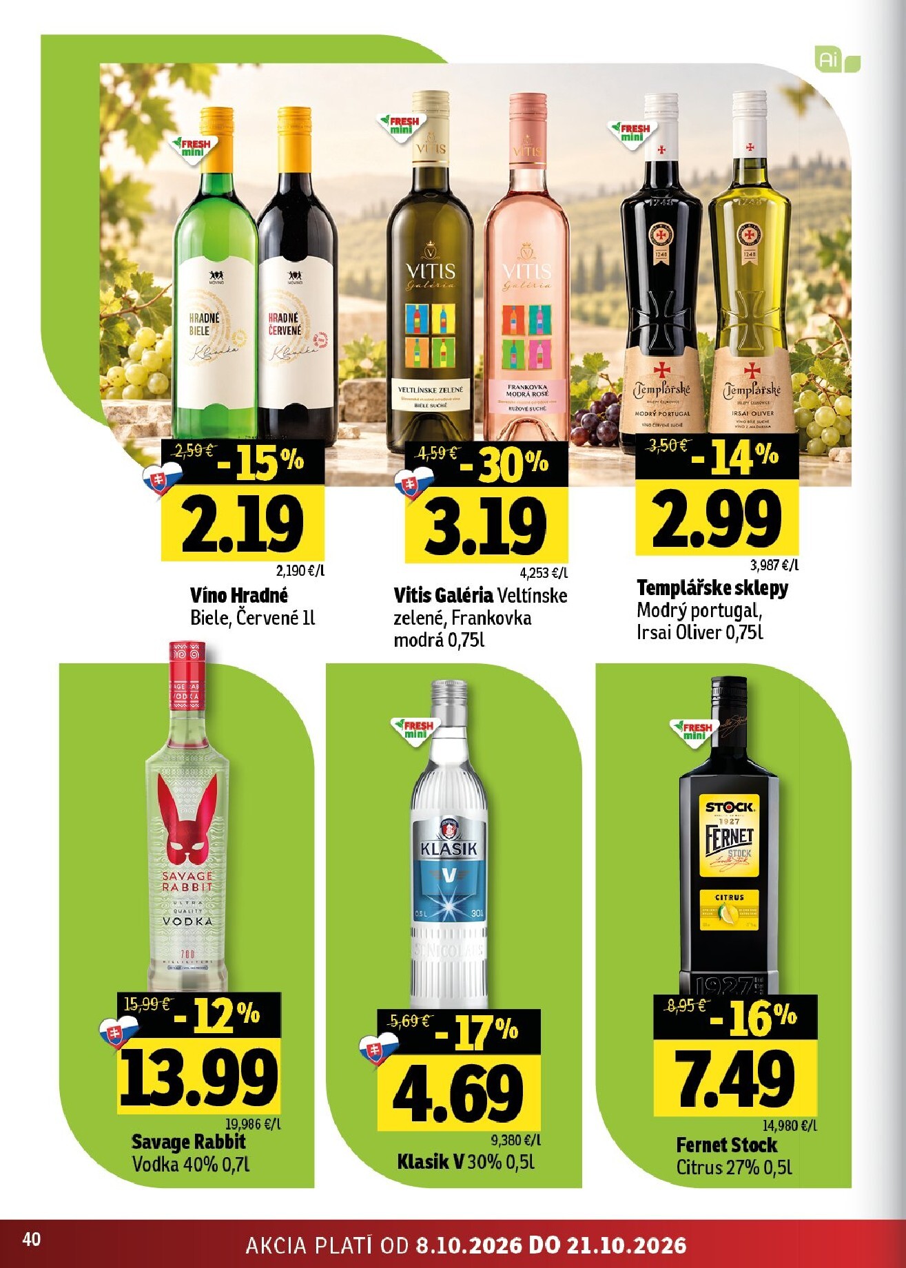 fresh - Nový Fresh - Východné Slovensko leták od štvrtka, 08.10.2026 do stredy, 21.10.2026 - page: 40