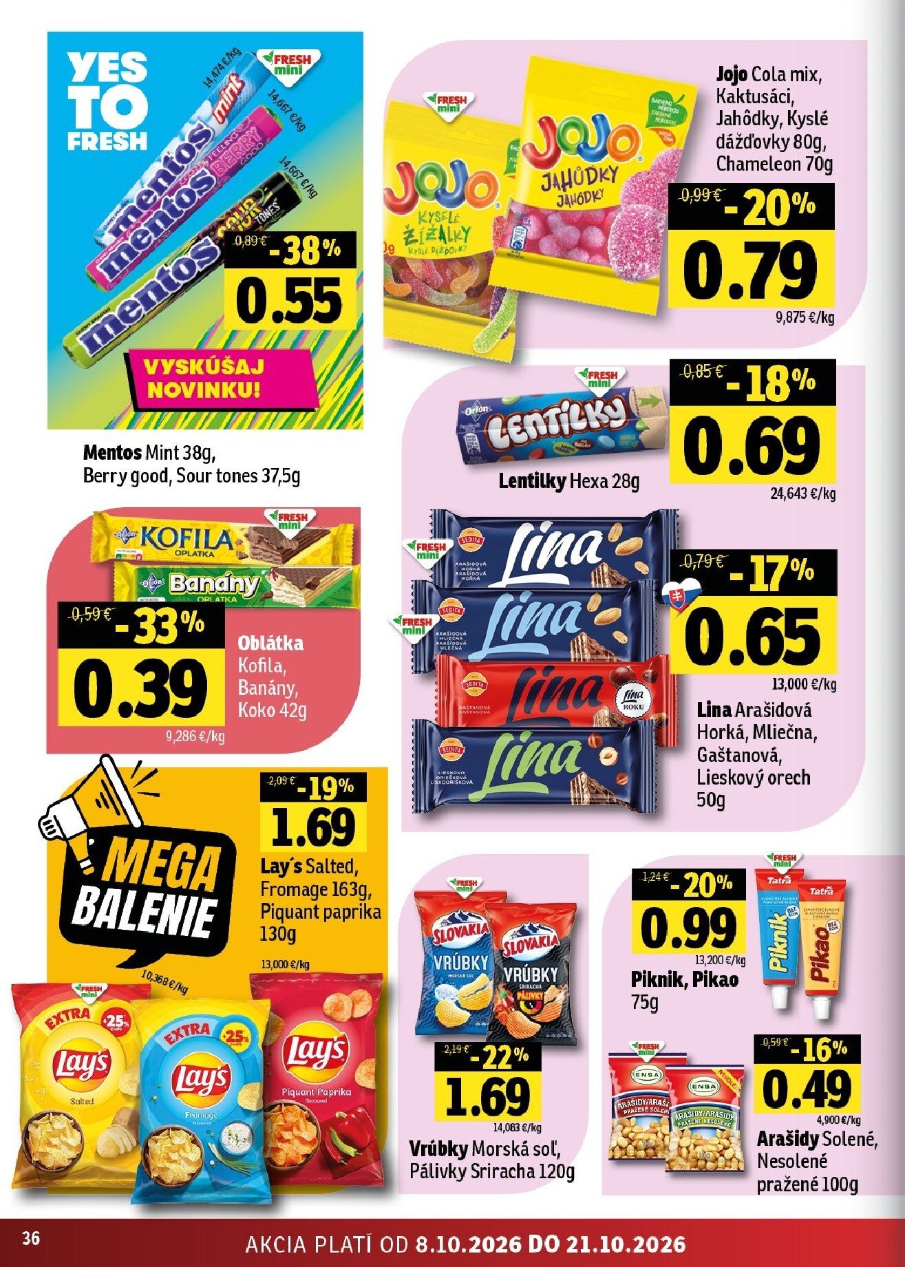 fresh - Nový Fresh - Východné Slovensko leták od štvrtka, 08.10.2026 do stredy, 21.10.2026 - page: 36
