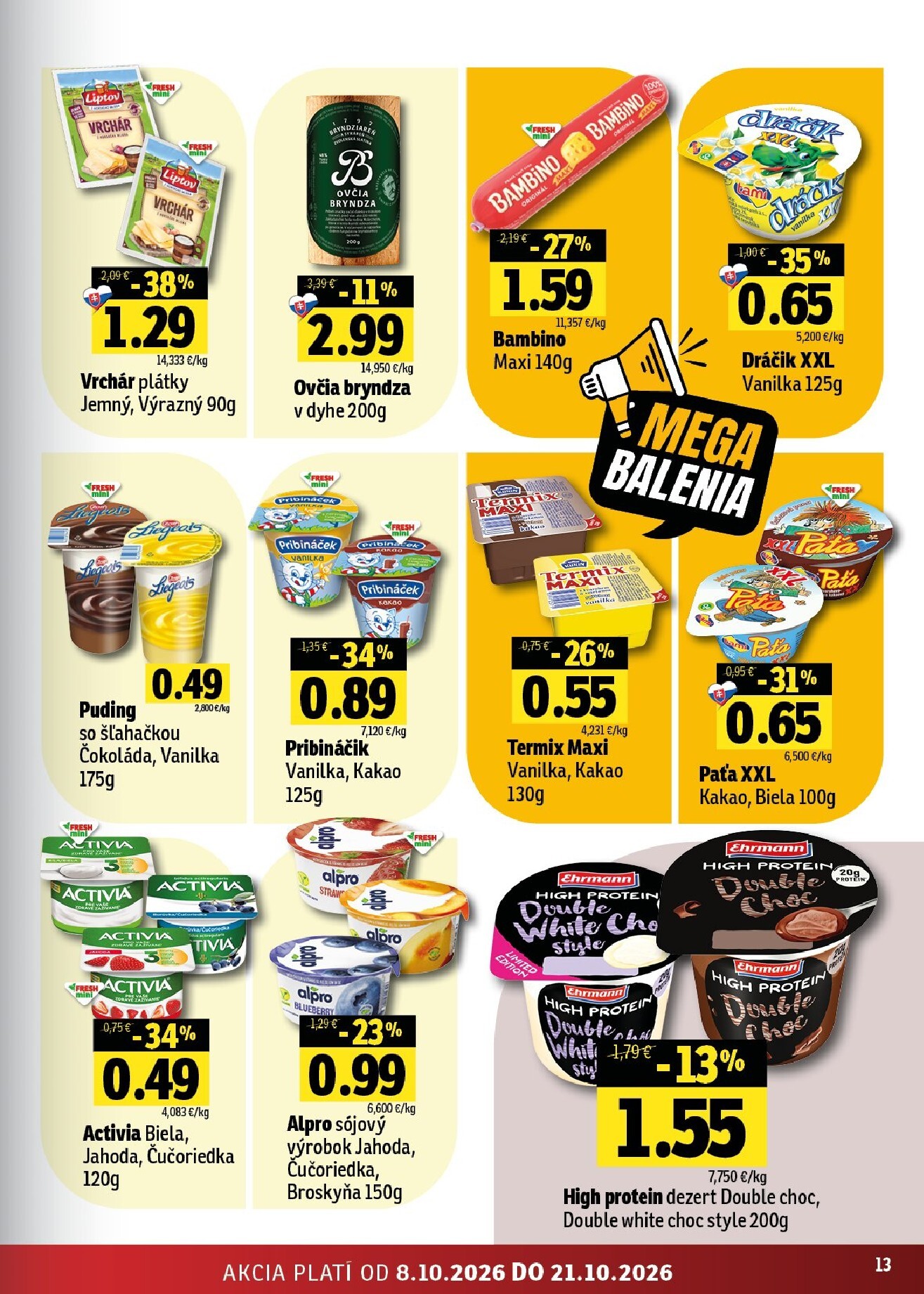 fresh - Nový Fresh - Stredné a západné Slovensko leták od štvrtka, 08.10.2026 do stredy, 21.10.2026 - page: 13