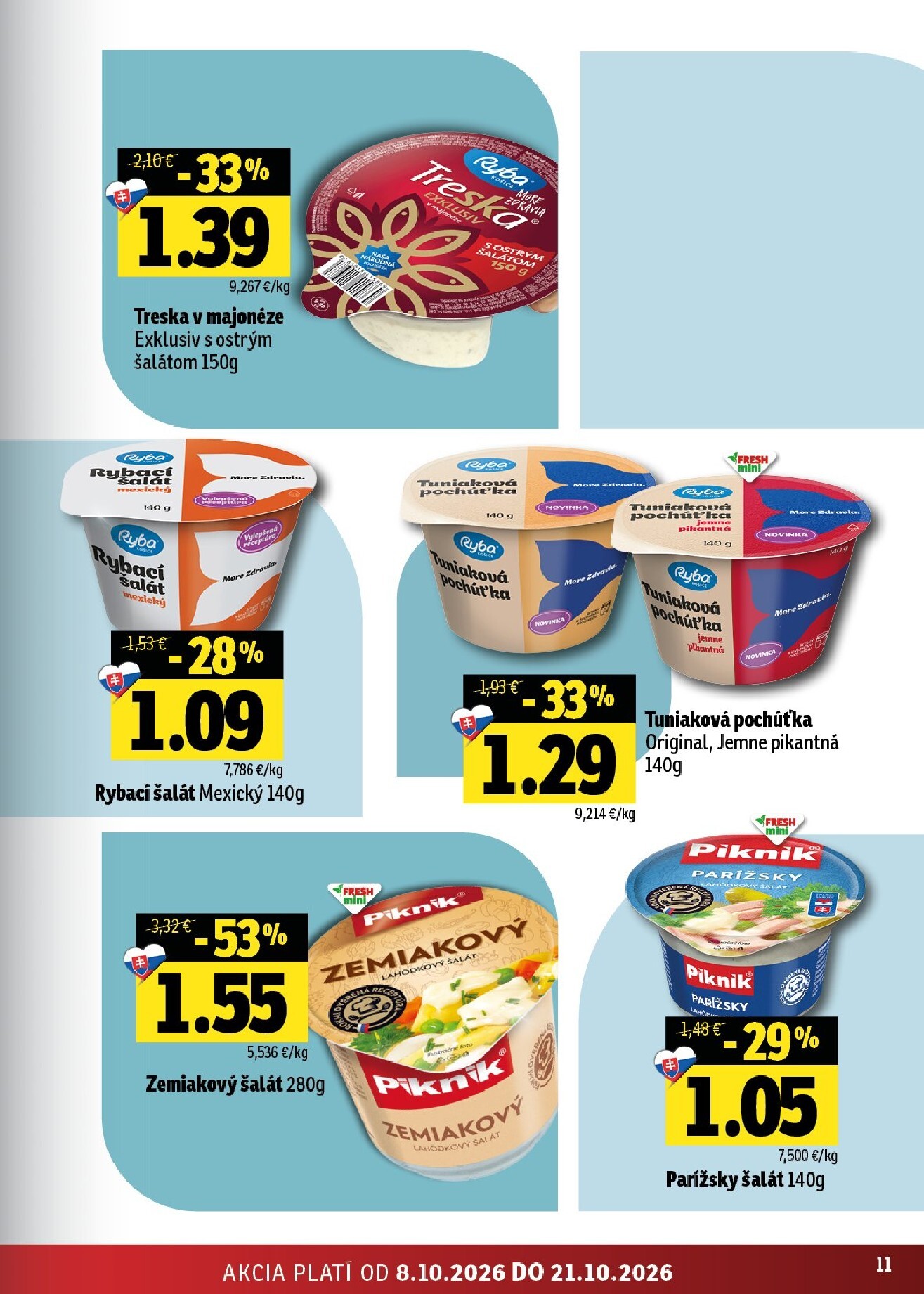 fresh - Nový Fresh - Stredné a západné Slovensko leták od štvrtka, 08.10.2026 do stredy, 21.10.2026 - page: 11