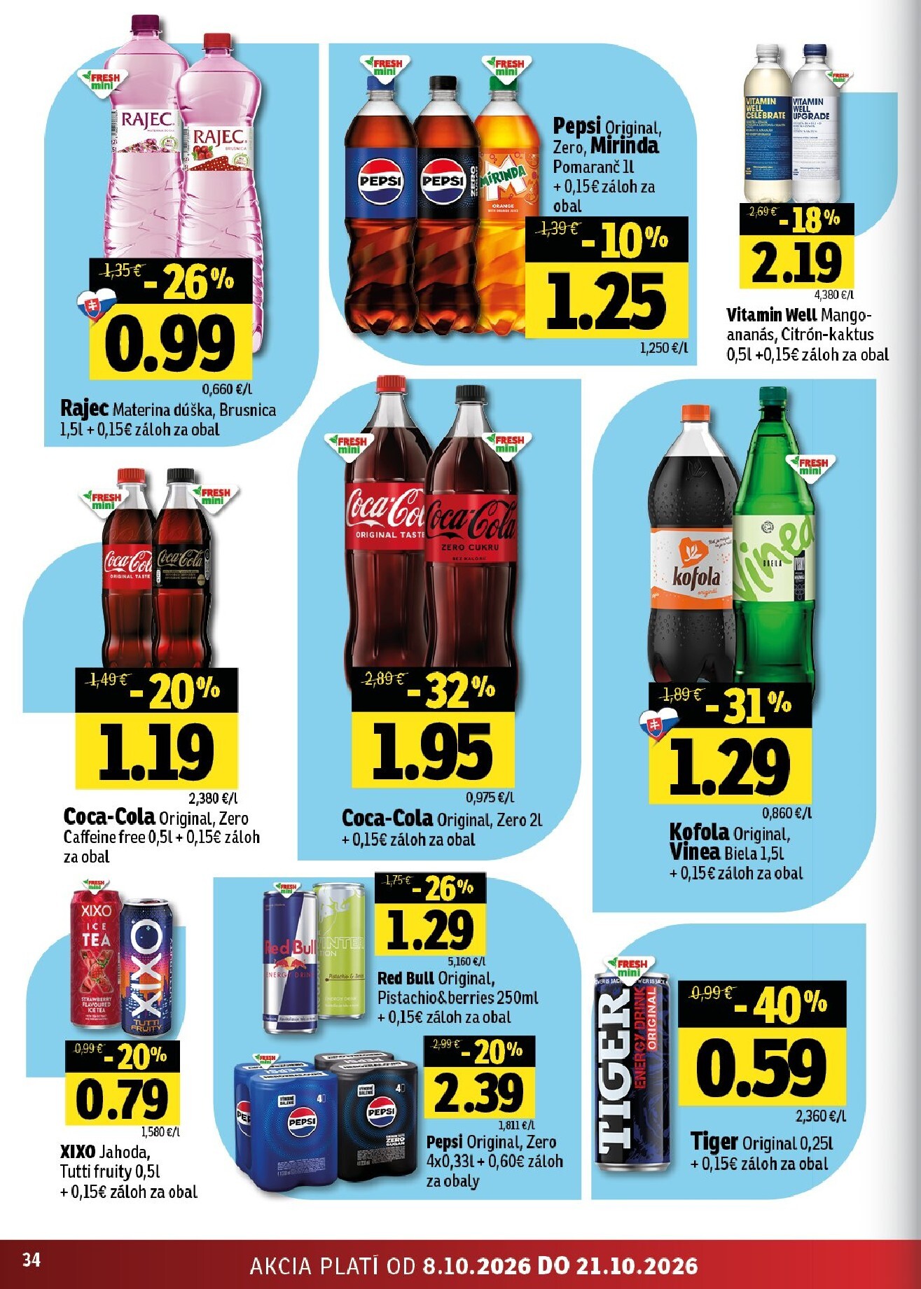 fresh - Nový Fresh - Stredné a západné Slovensko leták od štvrtka, 08.10.2026 do stredy, 21.10.2026 - page: 34