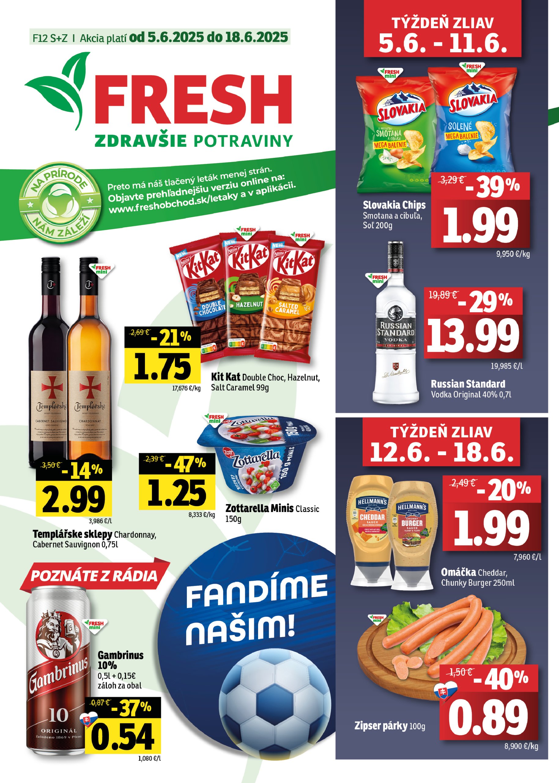 fresh - Leták Fresh - Stredné a západné Slovensko platný od 05.06. - 18.06.