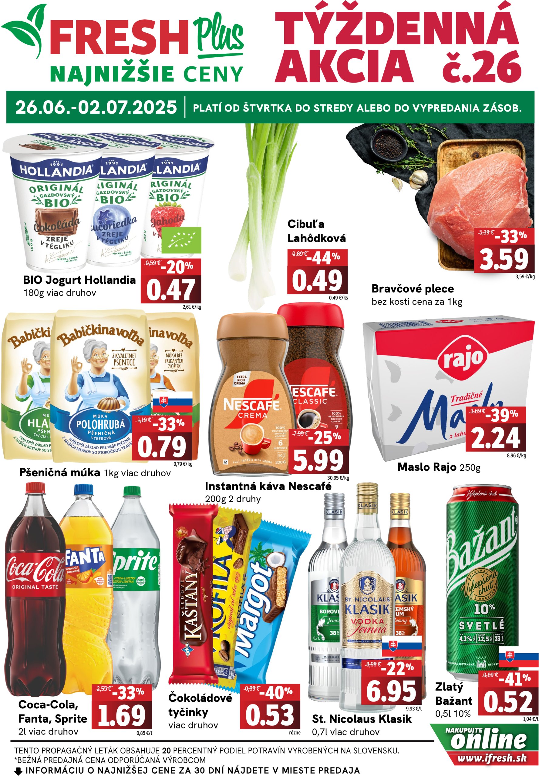 fresh - Leták Fresh - Týždenná akcia platný od 26.06. do 02.07.