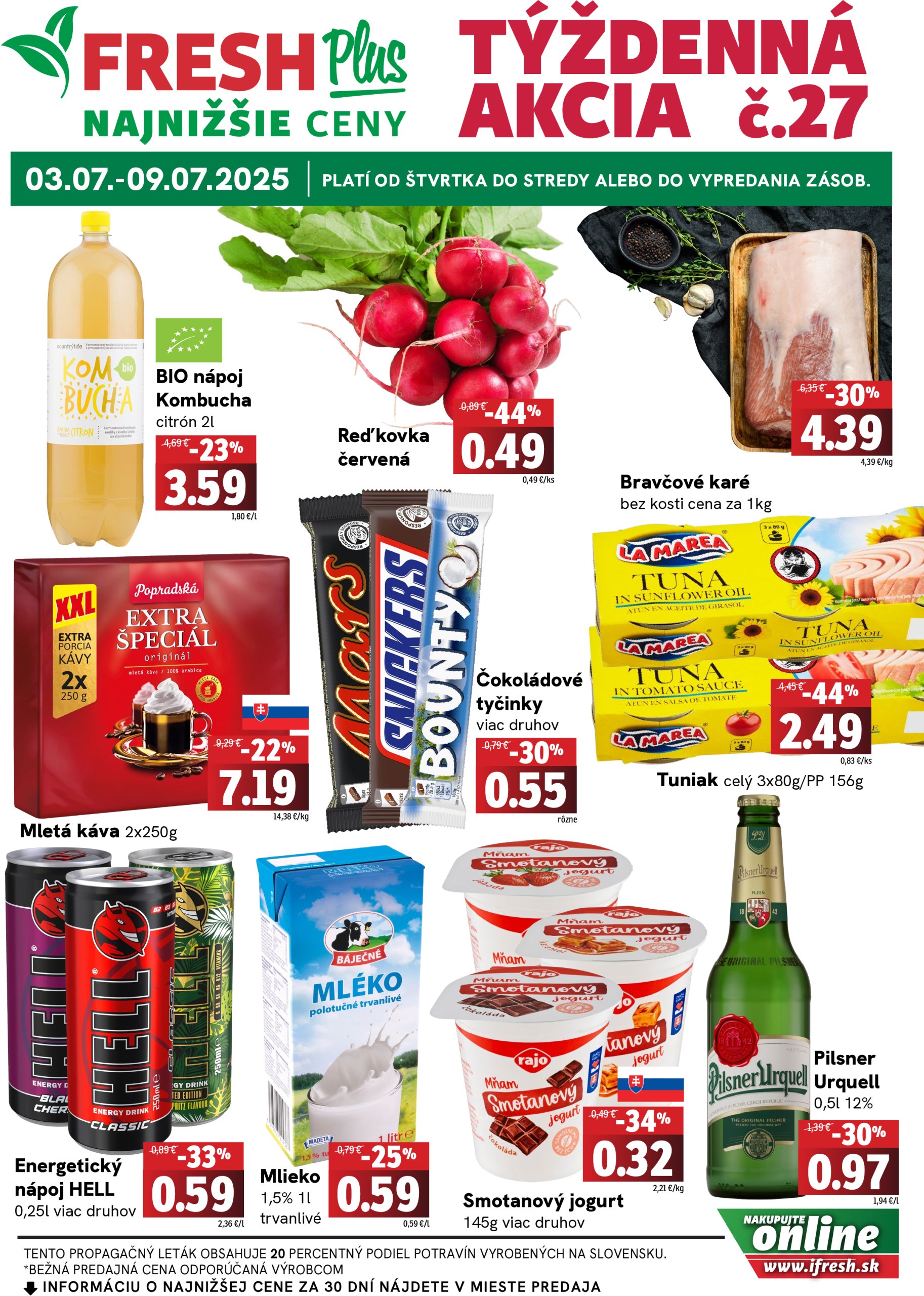 fresh - Leták Fresh Plus platný od 03.07. do 09.07. - page: 1