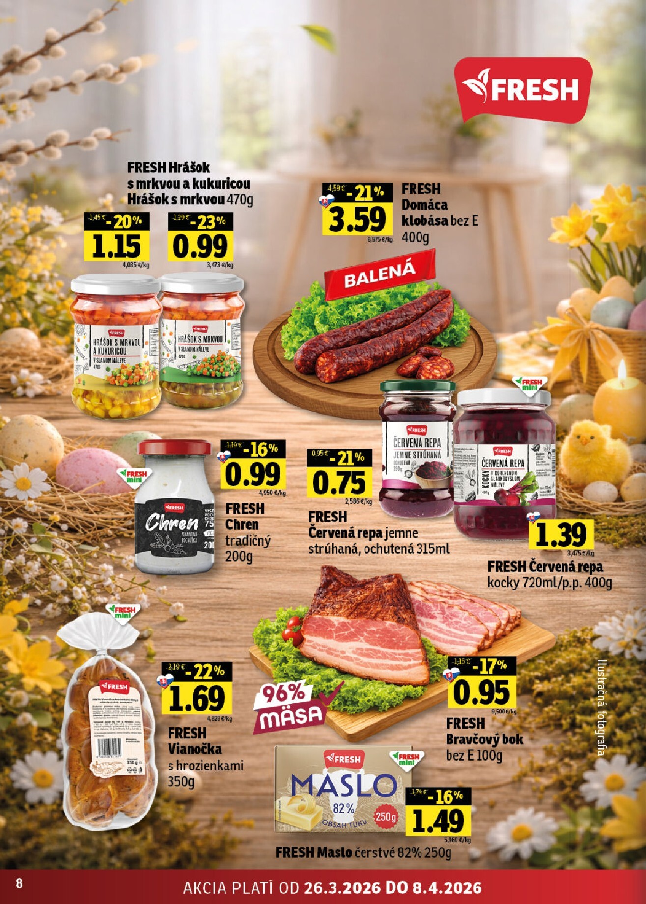 fresh - Leták Fresh - Stredné a západné Slovensko platný od 26.03.2026 do 08.04.2026 - page: 8