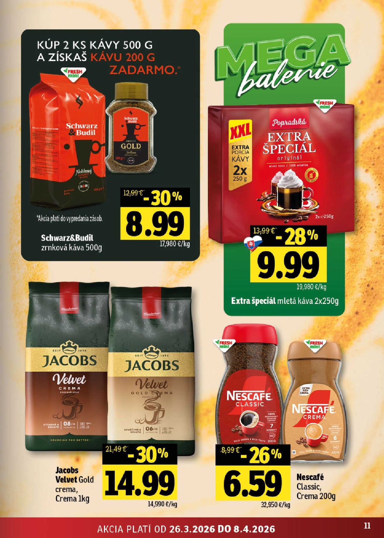fresh - Leták Fresh - Stredné a západné Slovensko platný od 26.03.2026 do 08.04.2026 - page: 11
