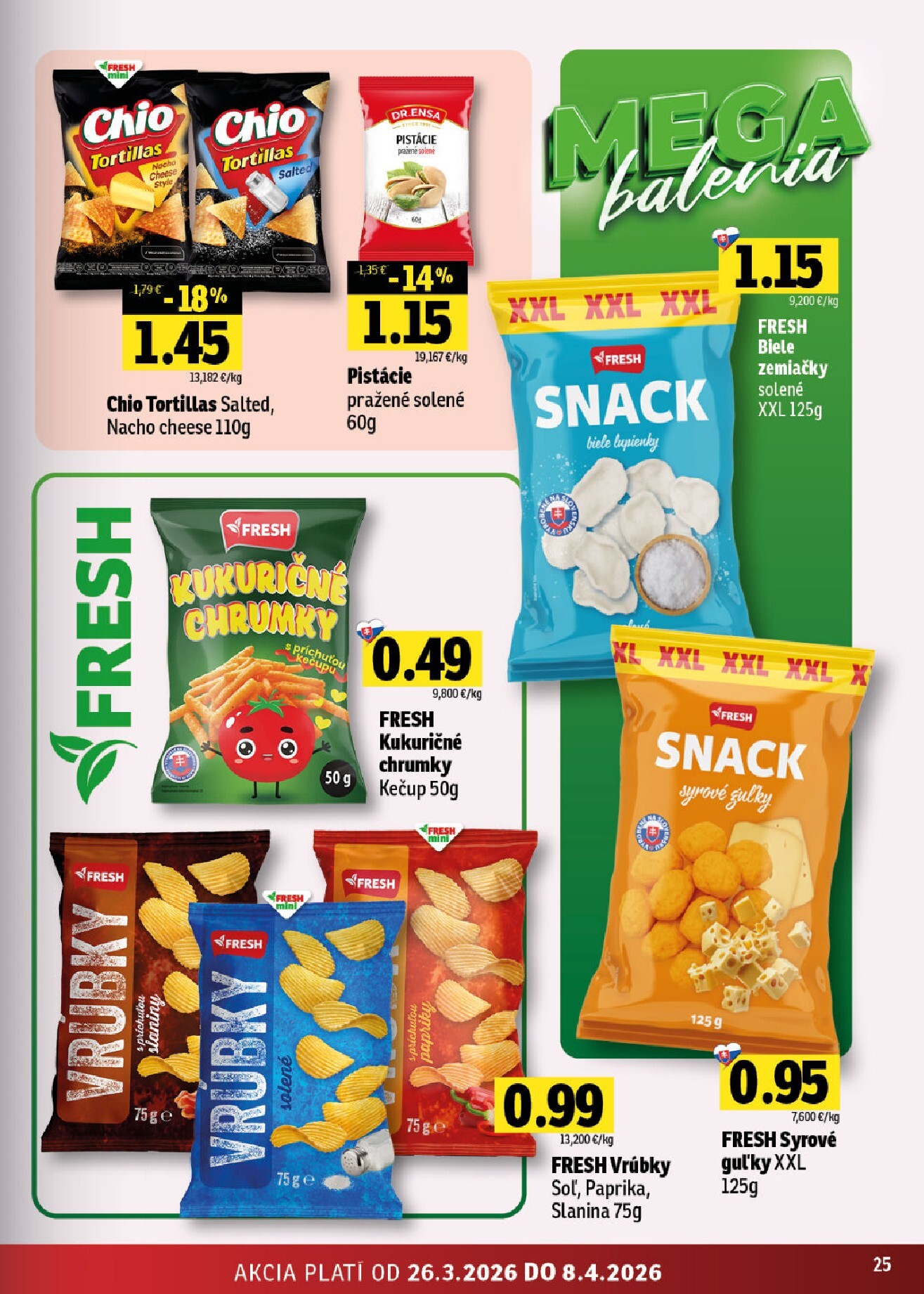 fresh - Leták Fresh - Stredné a západné Slovensko platný od 26.03.2026 do 08.04.2026 - page: 25