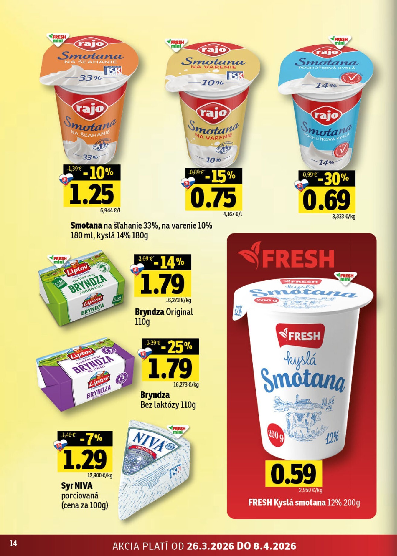 fresh - Leták Fresh - Východné Slovensko platný od 26.03.2026 do 08.04.2026 - page: 14