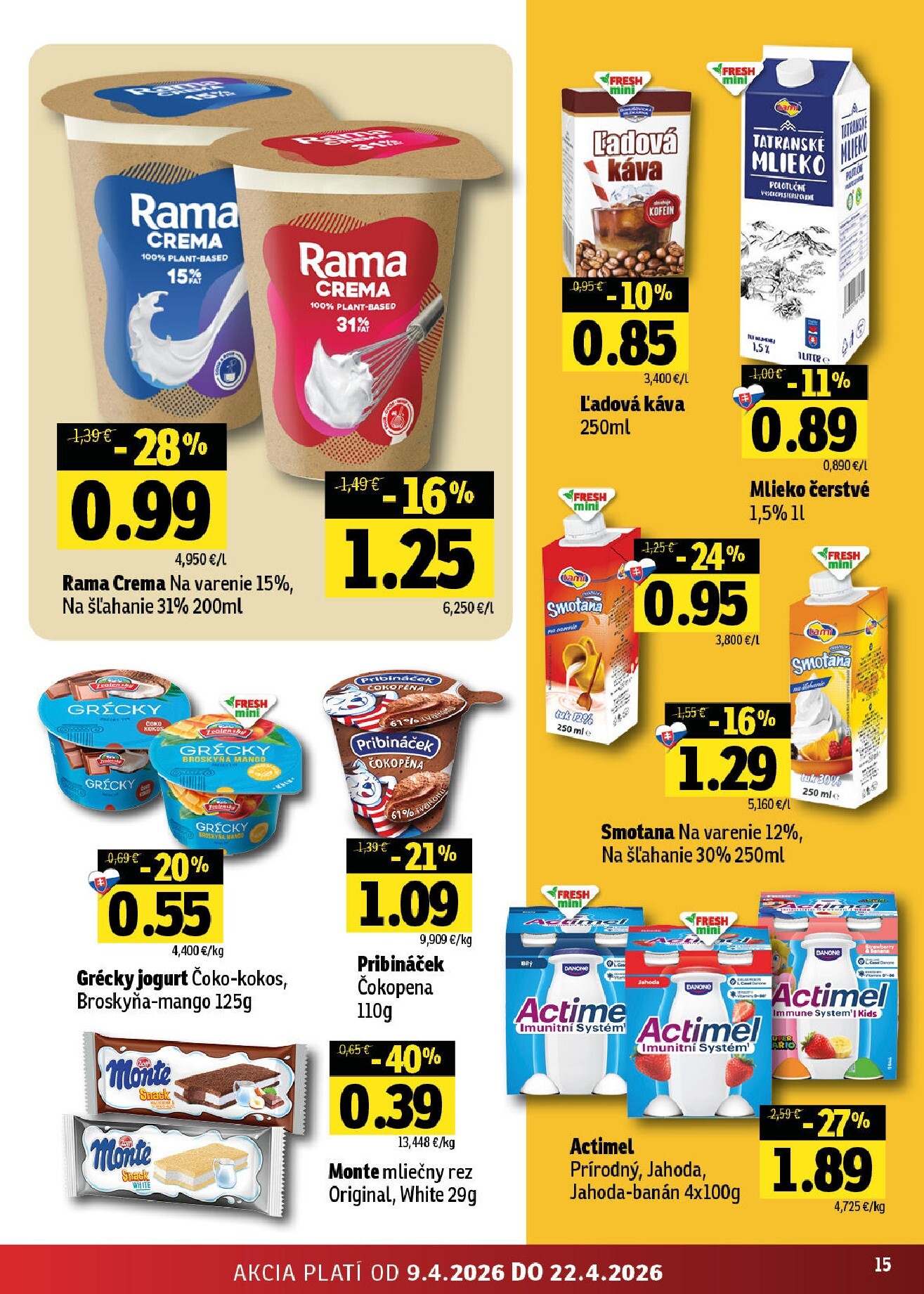 fresh - Nový leták Fresh - Východné Slovensko platný od štvrtka, 09.04.2026 do stredy, 22.04.2026 - page: 15