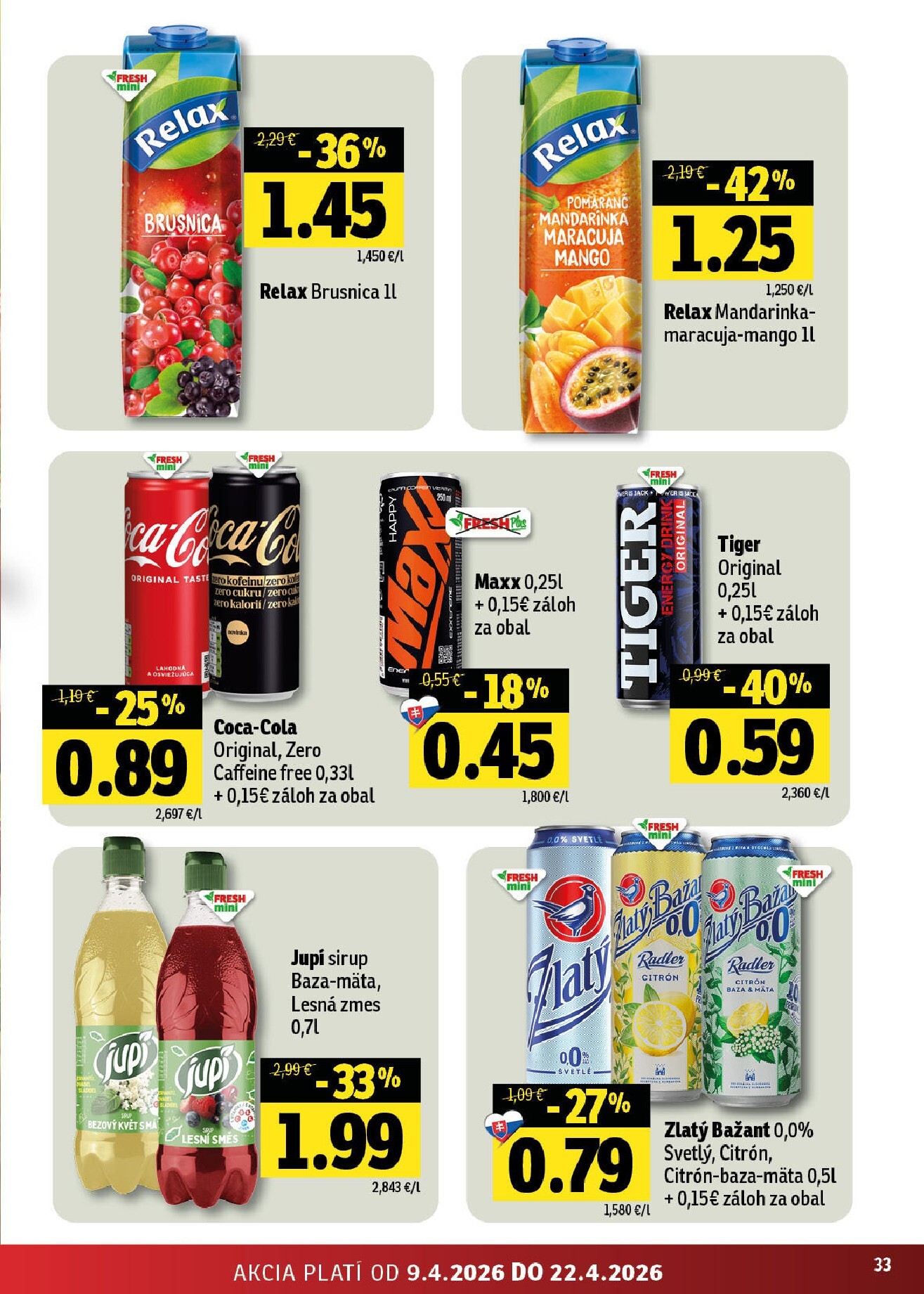 fresh - Nový leták Fresh - Východné Slovensko platný od štvrtka, 09.04.2026 do stredy, 22.04.2026 - page: 33