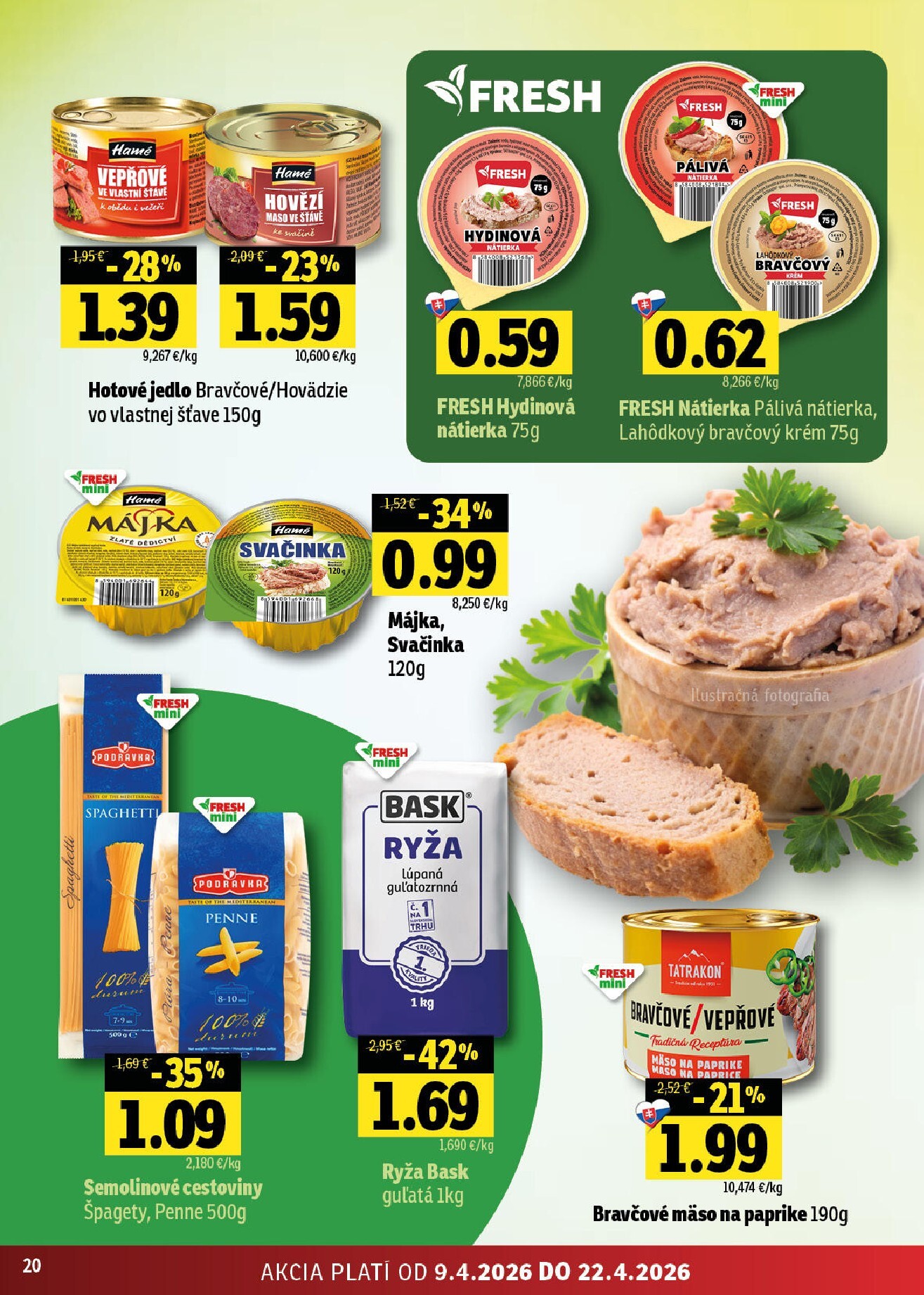 fresh - Nový leták Fresh - Východné Slovensko platný od štvrtka, 09.04.2026 do stredy, 22.04.2026 - page: 20