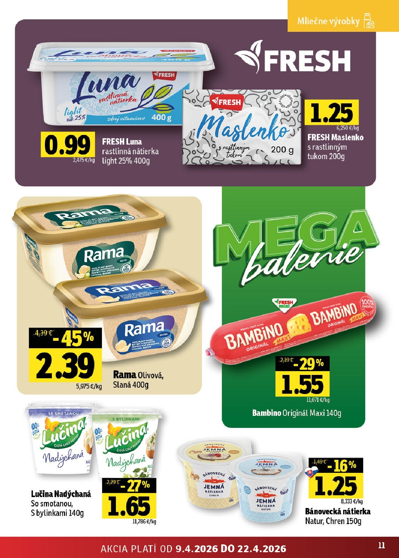 fresh - Nový leták Fresh - Stredné a západné Slovensko platný od štvrtka, 09.04.2026 do stredy, 22.04.2026 - page: 11