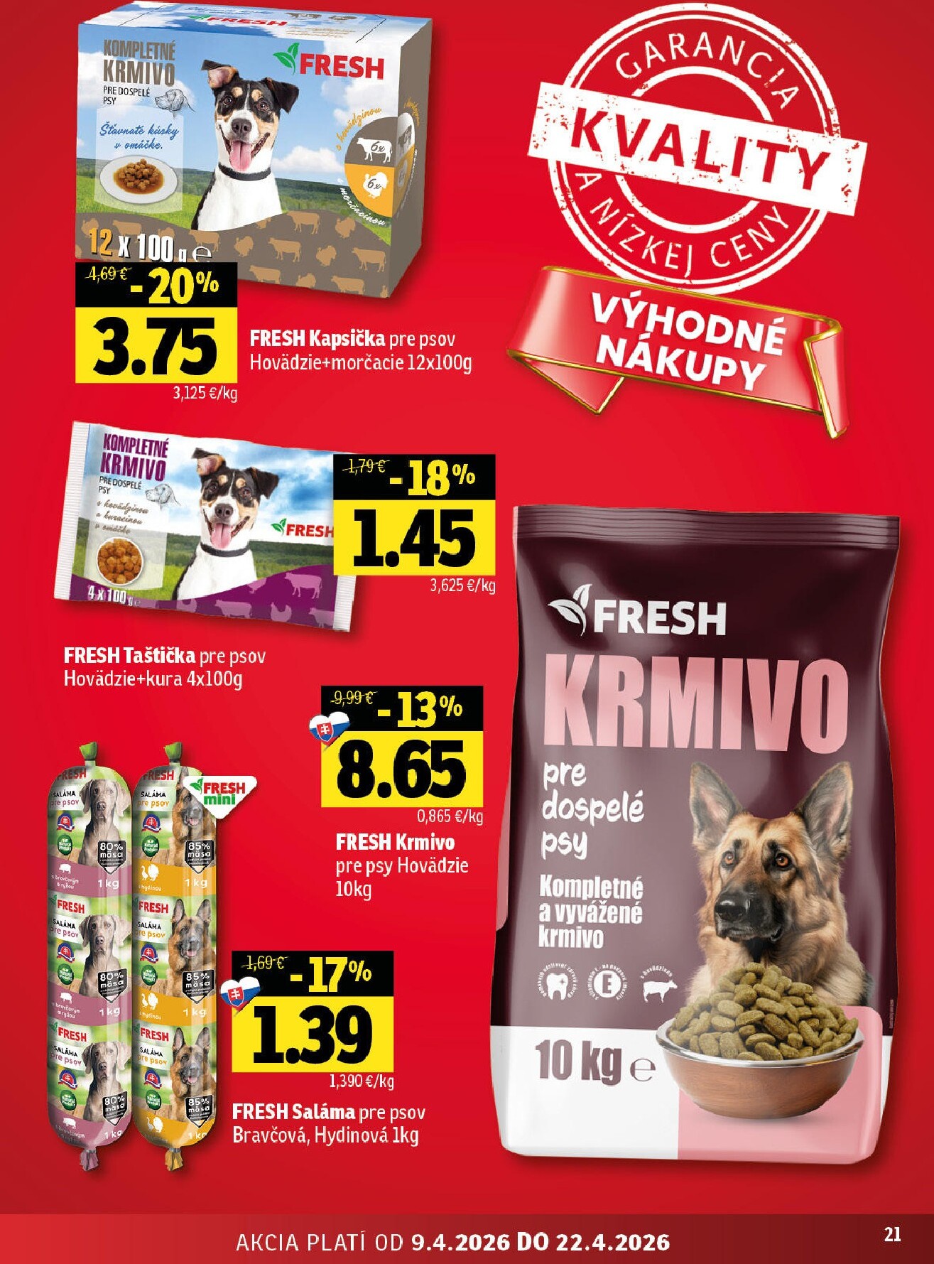 fresh - Nový leták Fresh - Stredné a západné Slovensko platný od štvrtka, 09.04.2026 do stredy, 22.04.2026 - page: 21