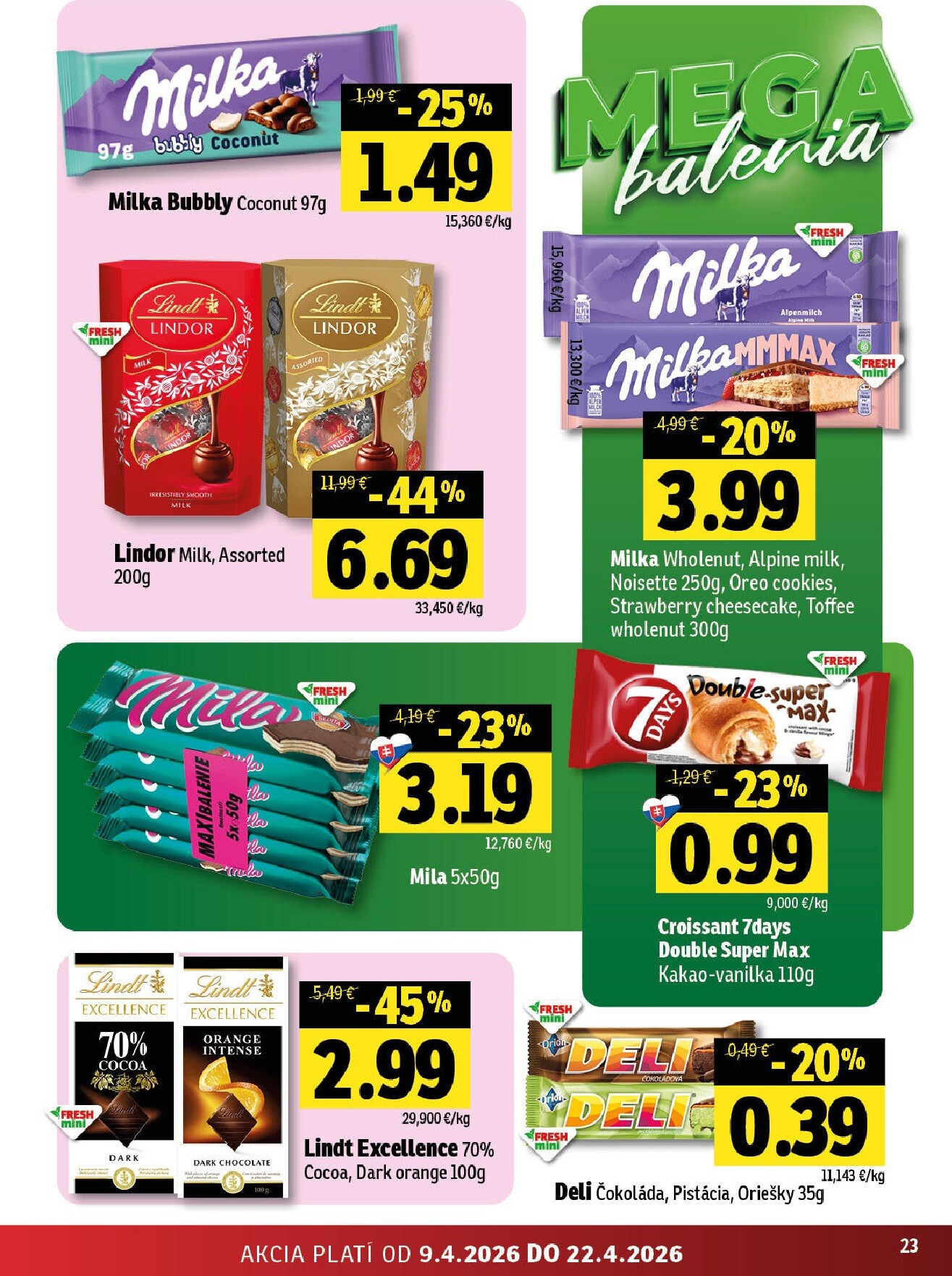 fresh - Nový leták Fresh - Stredné a západné Slovensko platný od štvrtka, 09.04.2026 do stredy, 22.04.2026 - page: 23