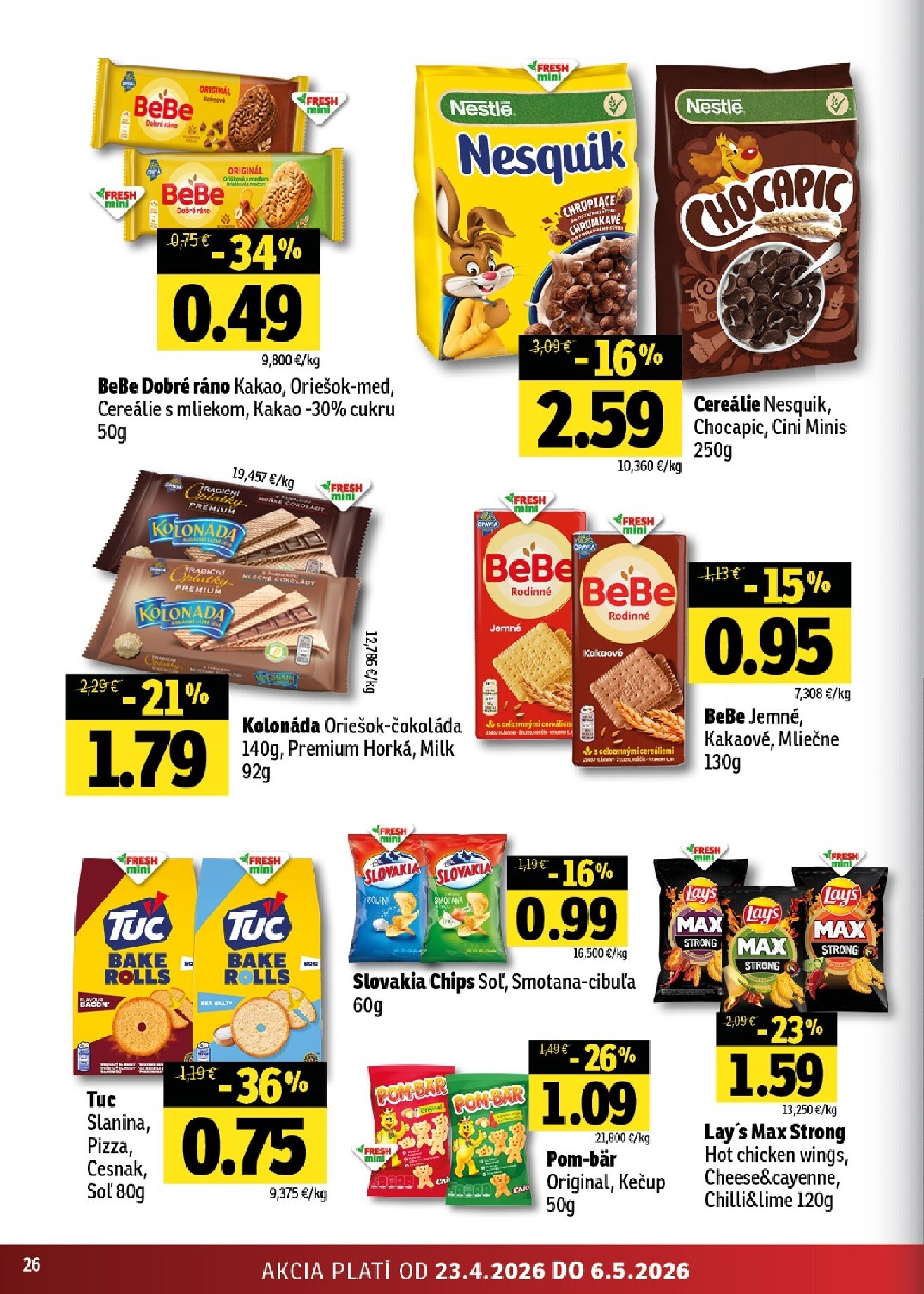 fresh - Nový leták Fresh - Stredné a západné Slovensko od štvrtka, 23.04.2026 do stredy, 06.05.2026 - page: 26