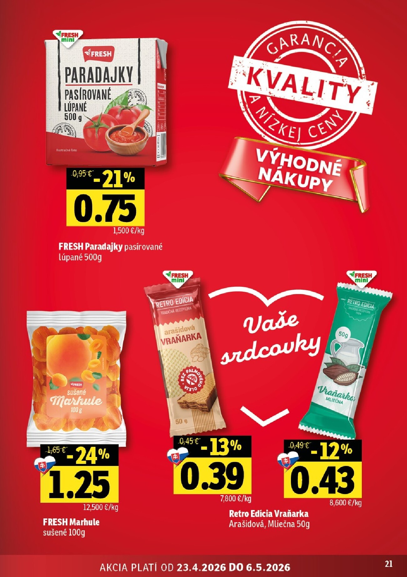 fresh - Nový leták Fresh - Stredné a západné Slovensko od štvrtka, 23.04.2026 do stredy, 06.05.2026 - page: 21