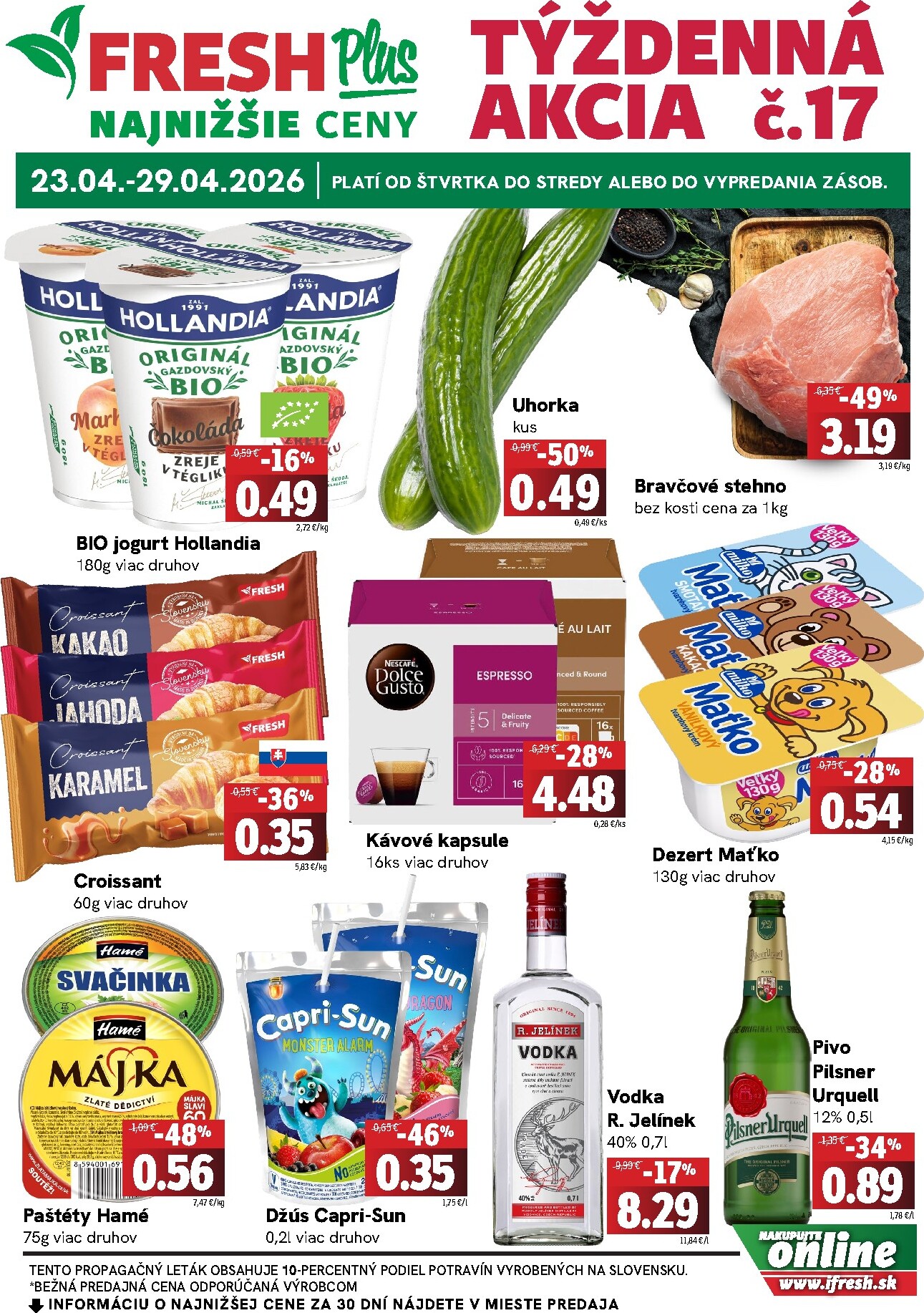 fresh - Nový leták Fresh - Plus od štvrtka, 23.04.2026 do stredy, 29.04.2026 - page: 1