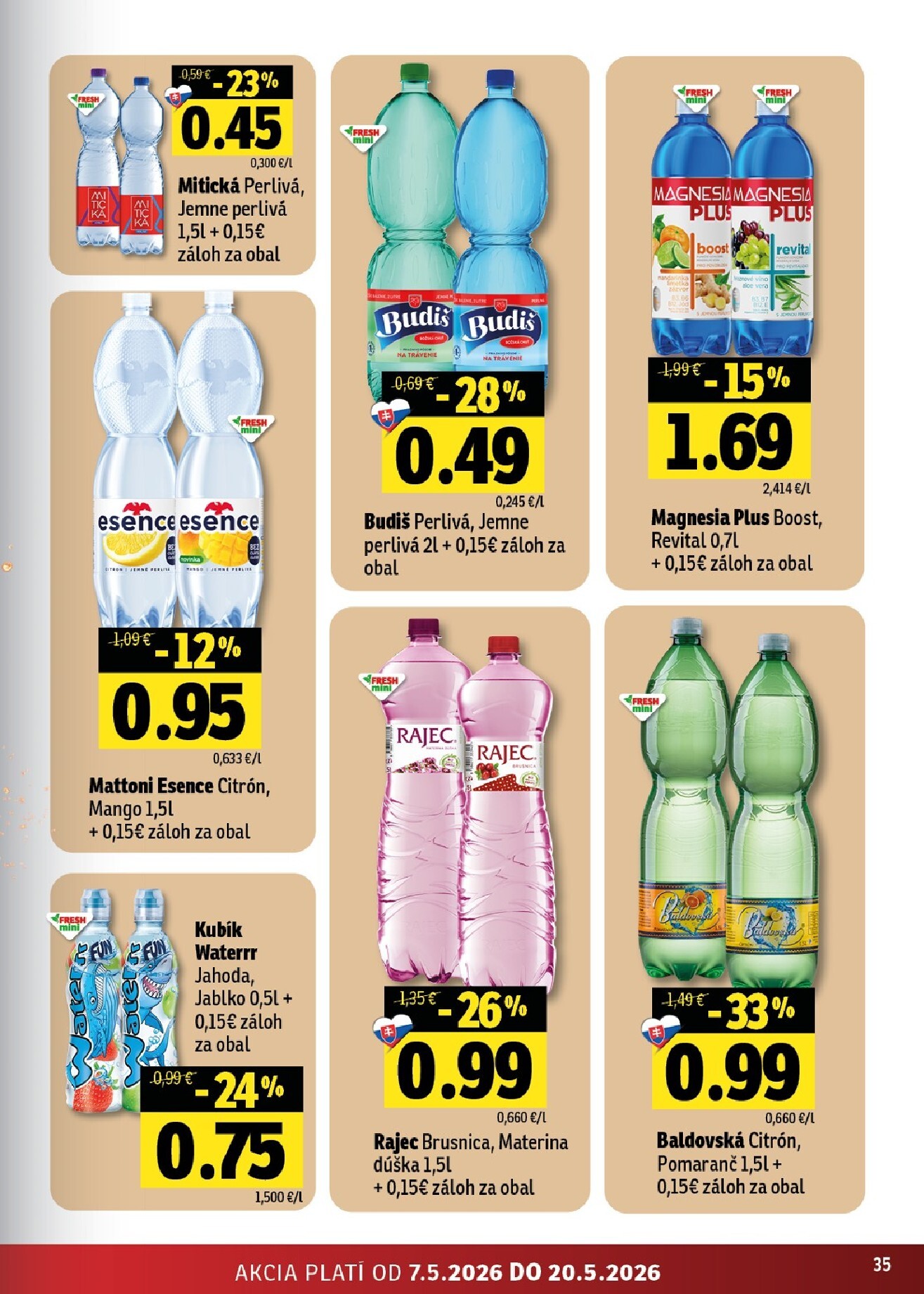 fresh - Nový leták Fresh - Stredné a západné Slovensko od štvrtka, 07.05.2026 do stredy, 20.05.2026 - page: 35