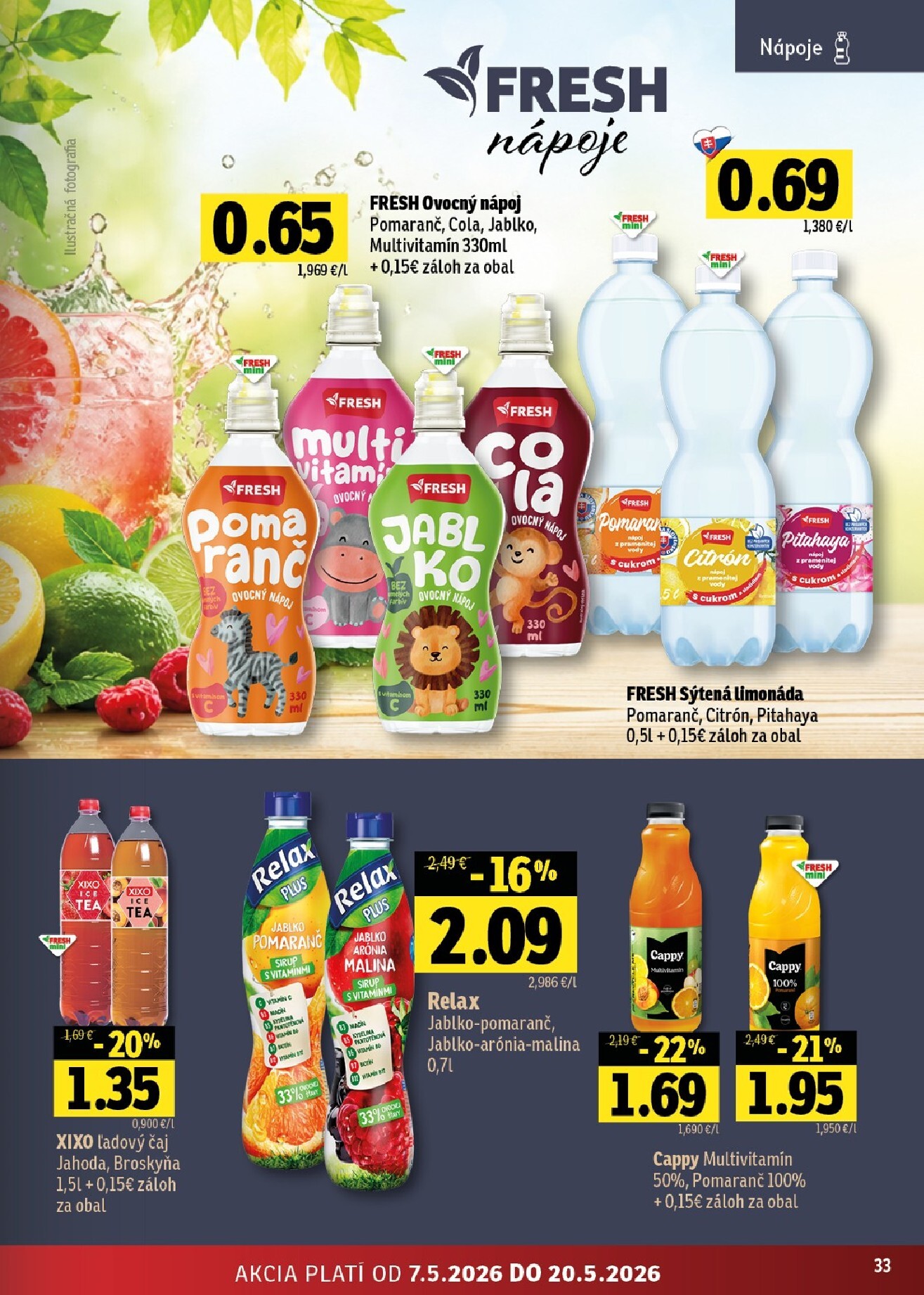 fresh - Nový leták Fresh - Stredné a západné Slovensko od štvrtka, 07.05.2026 do stredy, 20.05.2026 - page: 33