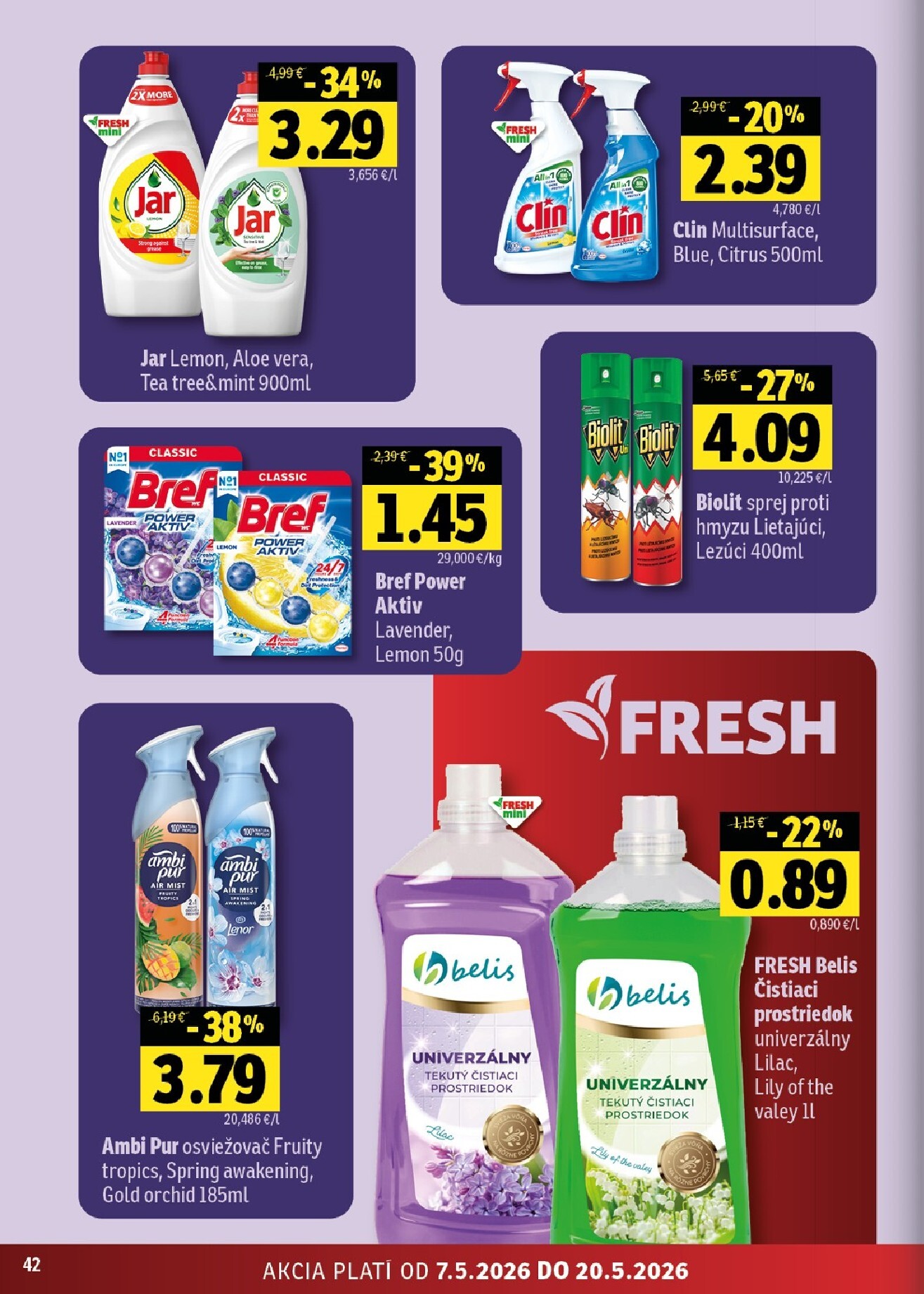 fresh - Nový leták Fresh - Stredné a západné Slovensko od štvrtka, 07.05.2026 do stredy, 20.05.2026 - page: 42