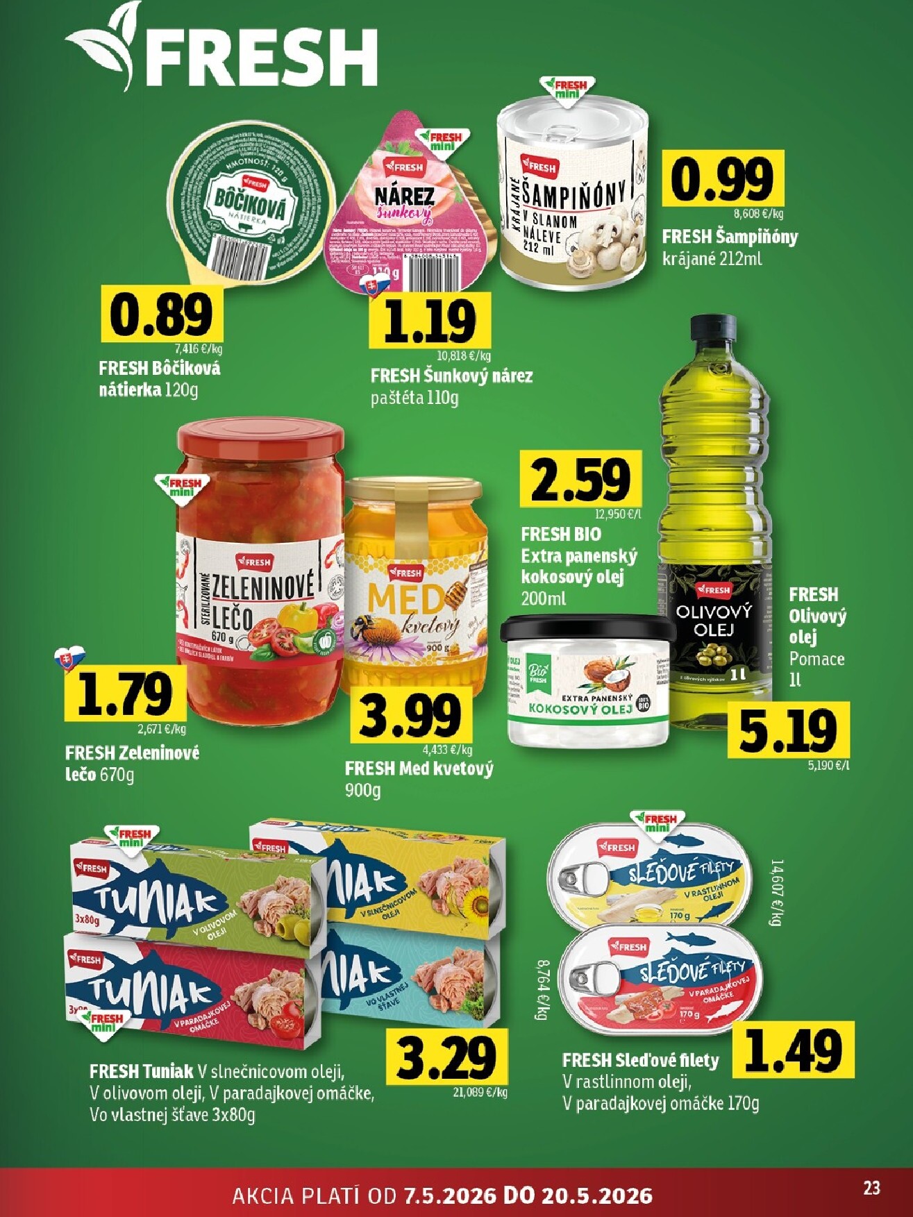 fresh - Nový leták Fresh - Východné Slovensko od štvrtka, 07.05.2026 do stredy, 20.05.2026 - page: 23