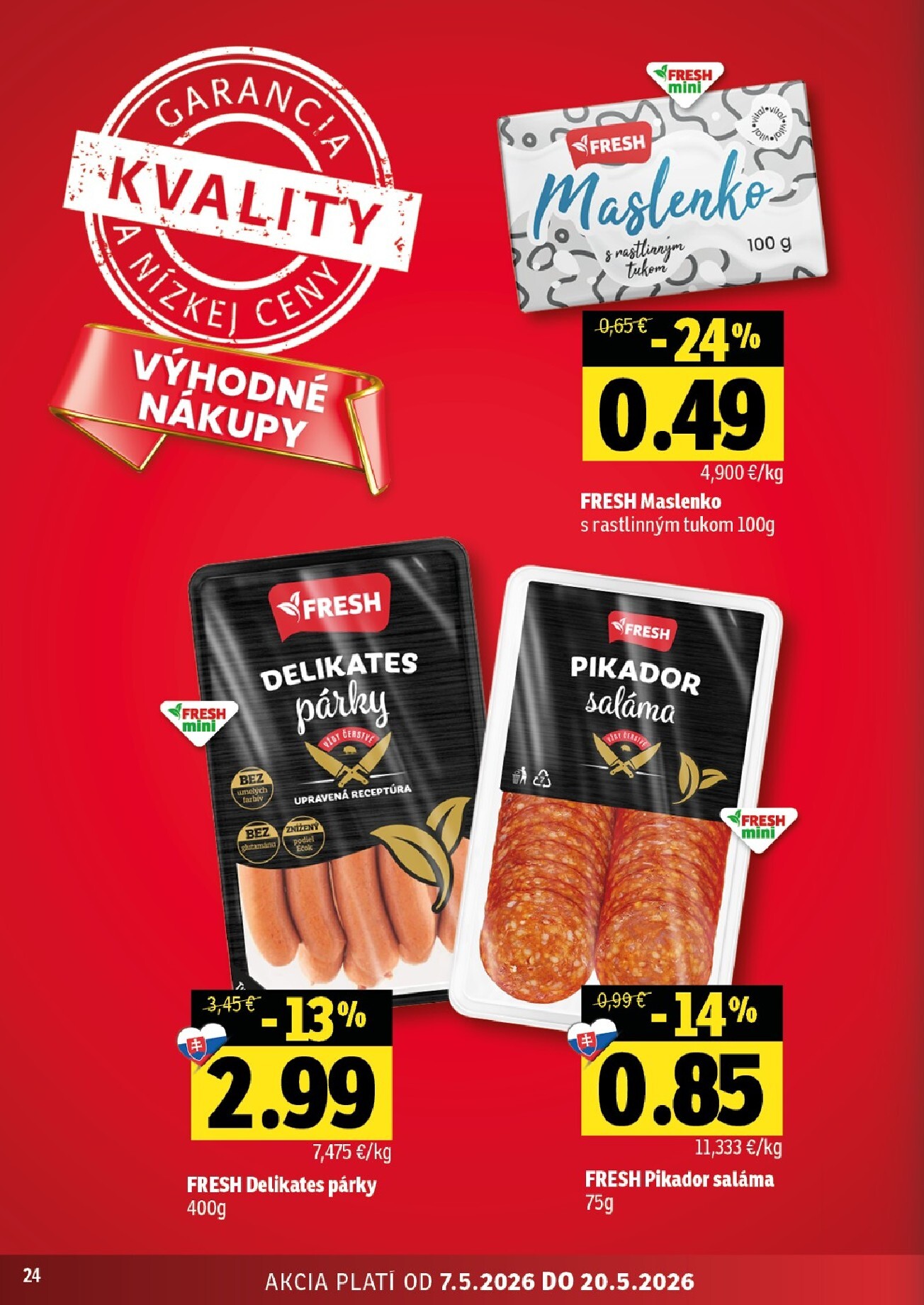 fresh - Nový leták Fresh - Východné Slovensko od štvrtka, 07.05.2026 do stredy, 20.05.2026 - page: 24