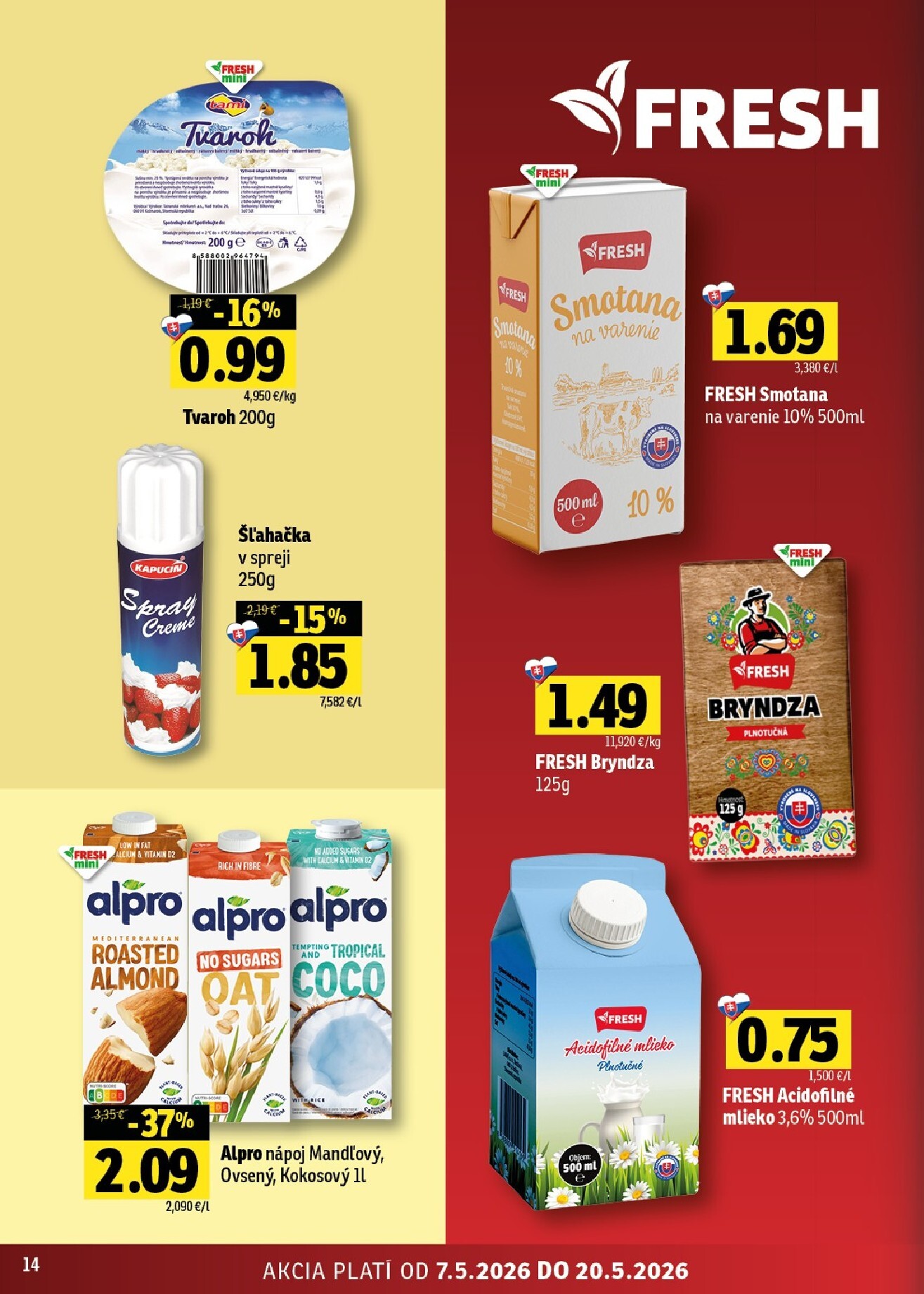 fresh - Nový leták Fresh - Východné Slovensko od štvrtka, 07.05.2026 do stredy, 20.05.2026 - page: 14