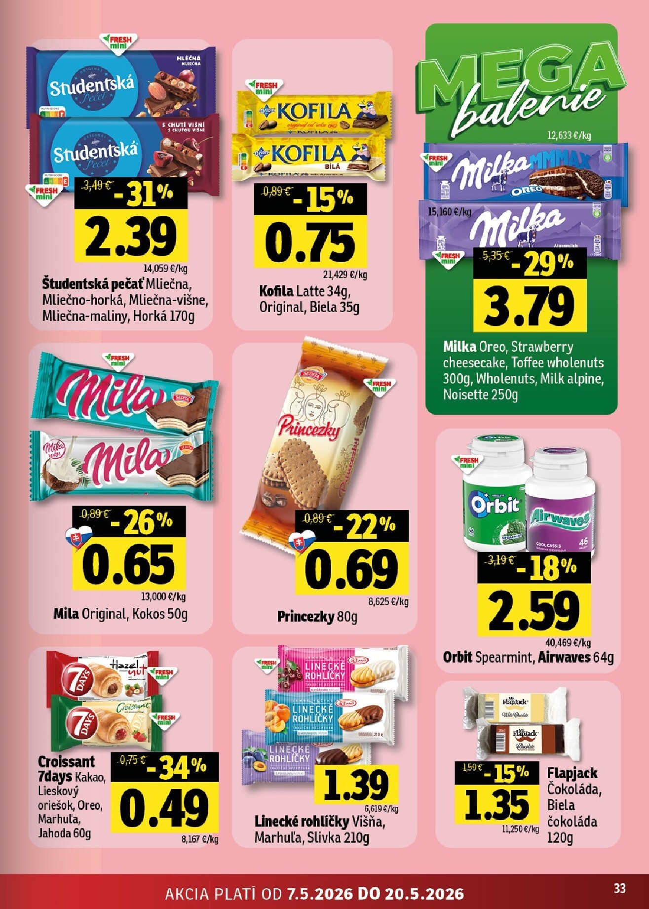 fresh - Nový leták Fresh - Východné Slovensko od štvrtka, 07.05.2026 do stredy, 20.05.2026 - page: 33